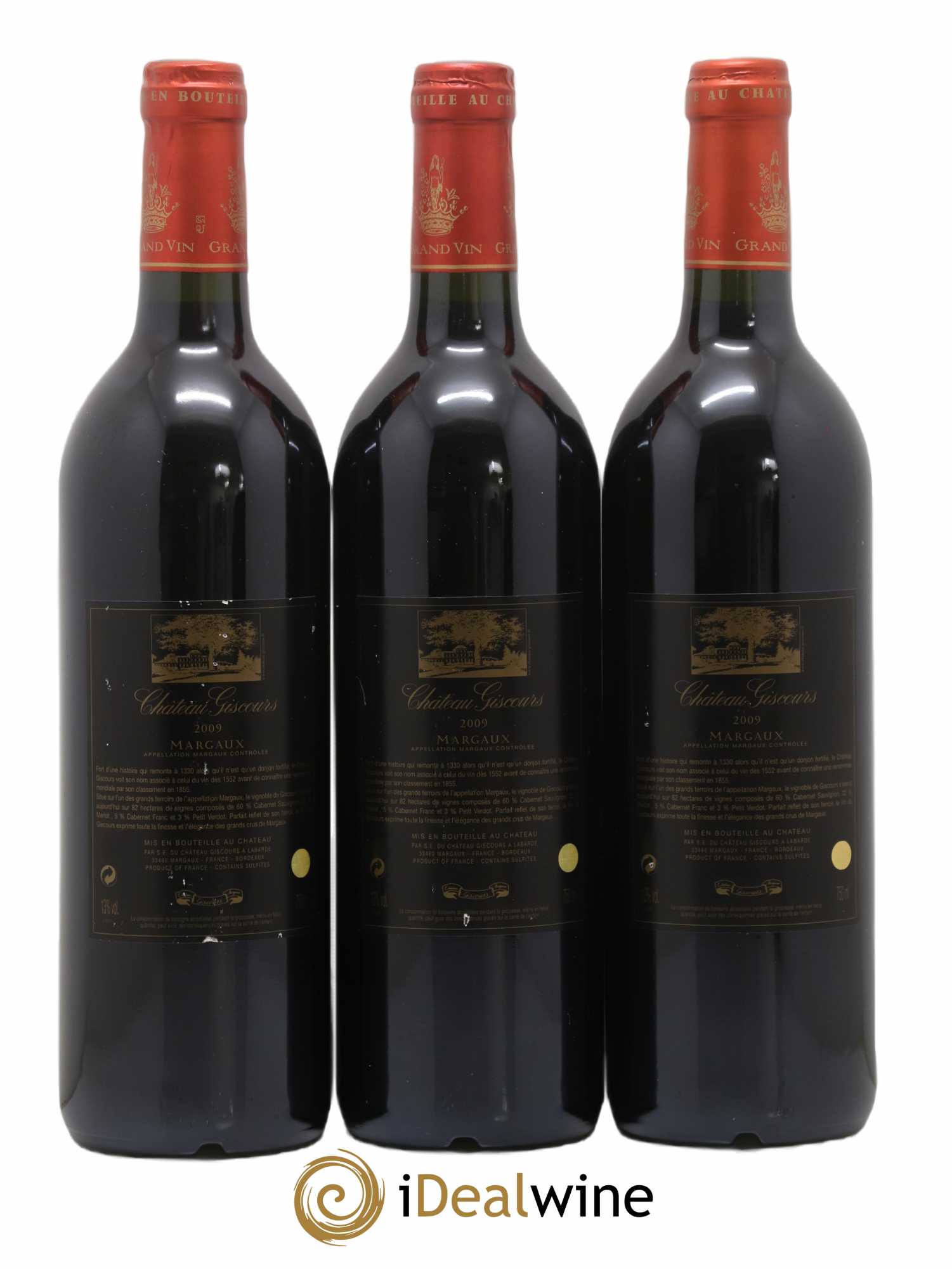 Château Giscours 3ème Grand Cru Classé 2009 - Lot de 3 bouteilles - 1