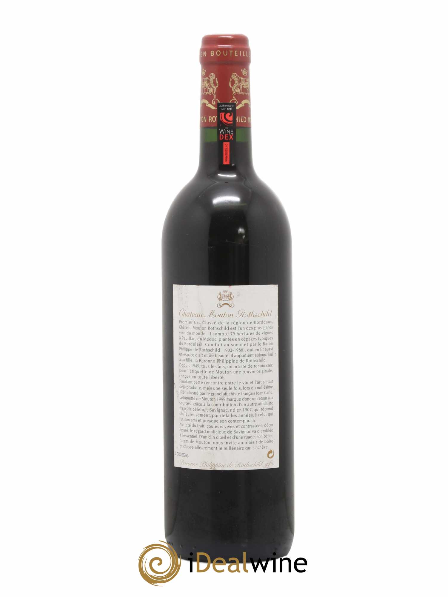 Château Mouton Rothschild 1er Grand Cru Classé 1999 - Lot de 1 bouteille - 1