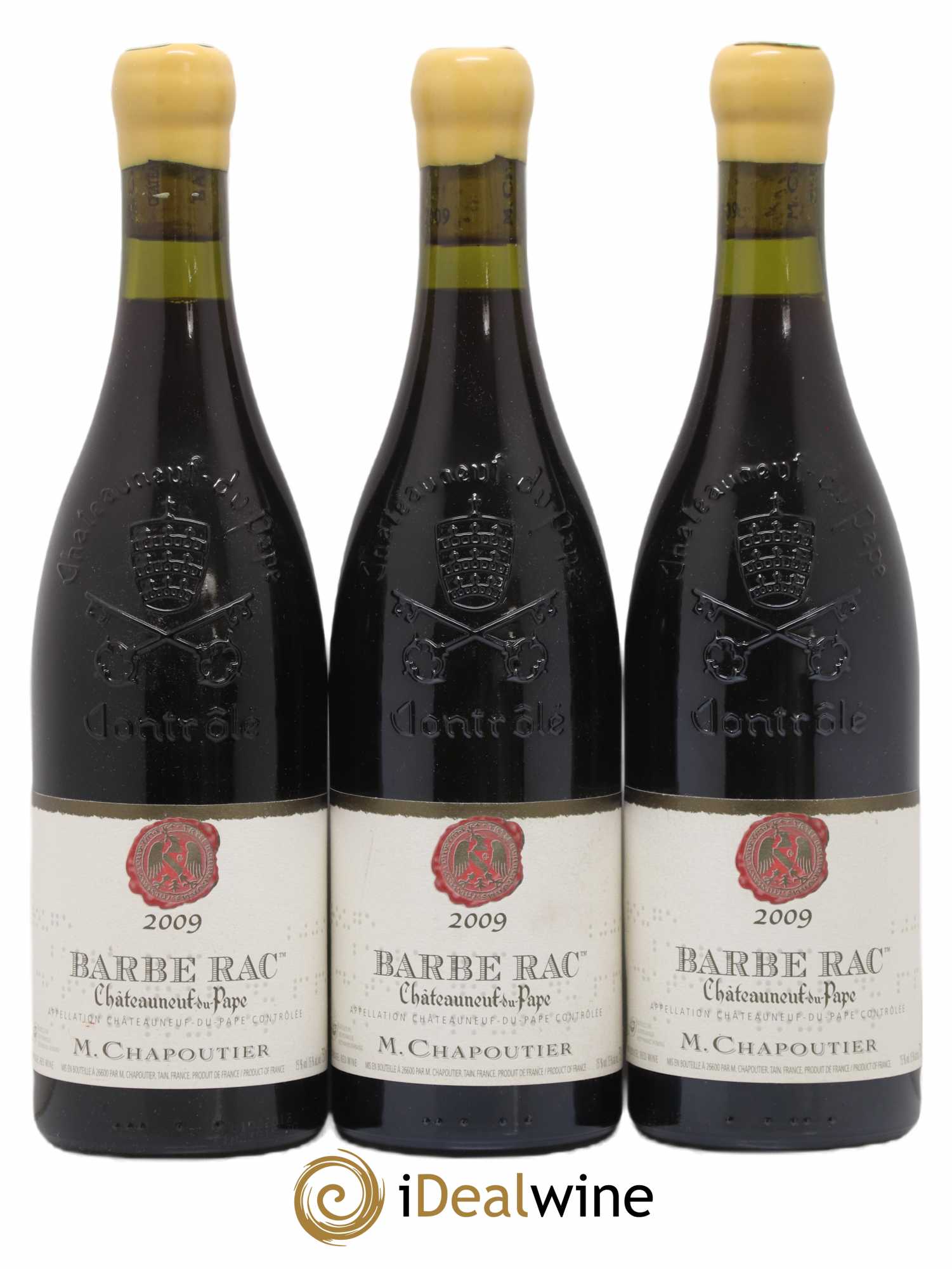 Châteauneuf-du-Pape Barbe Rac Chapoutier 2009 - Posten von 3 Flaschen - 0