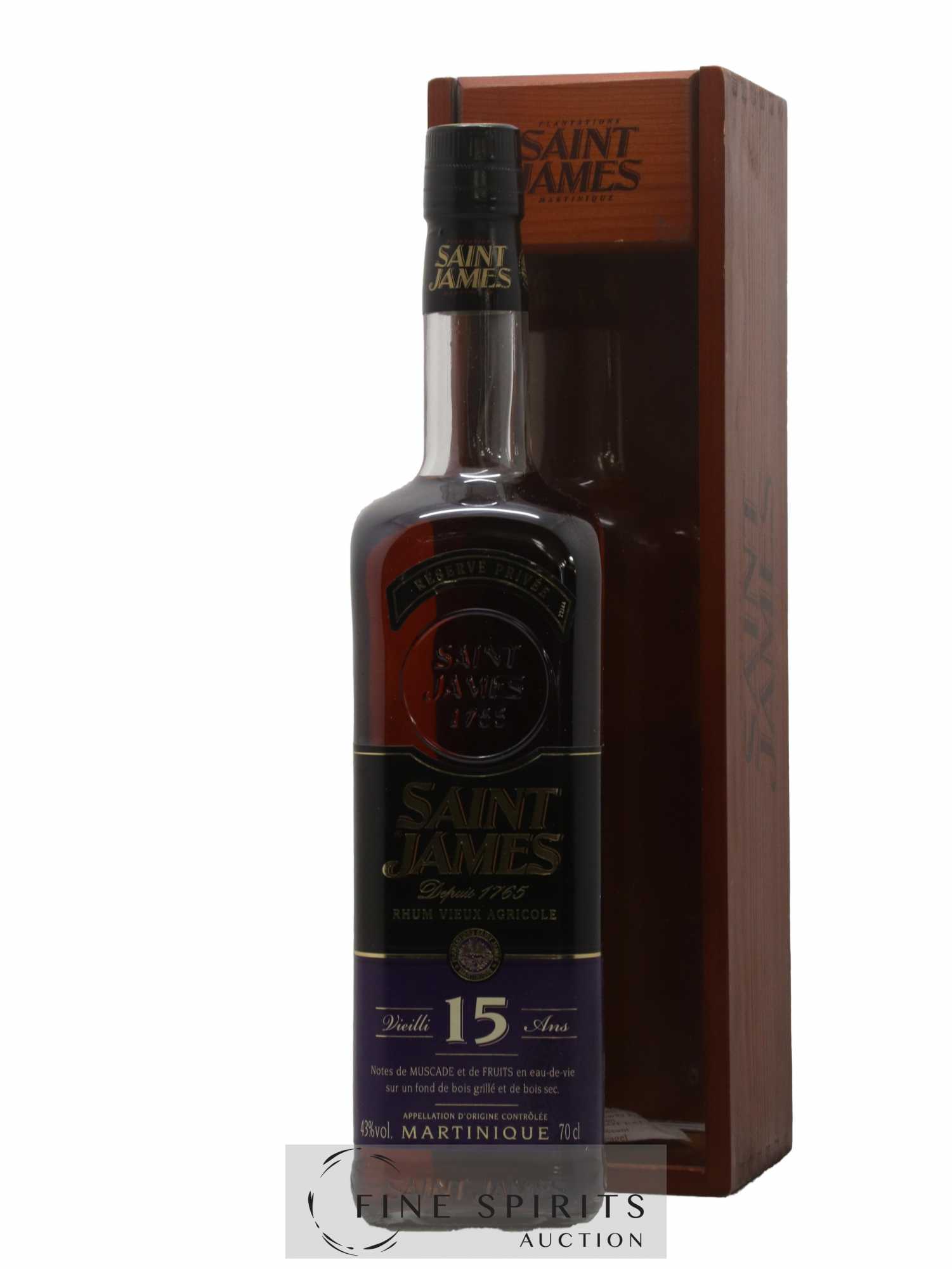 Saint James 15 years Of. Réserve Privée - Lot de 1 bouteille - 0