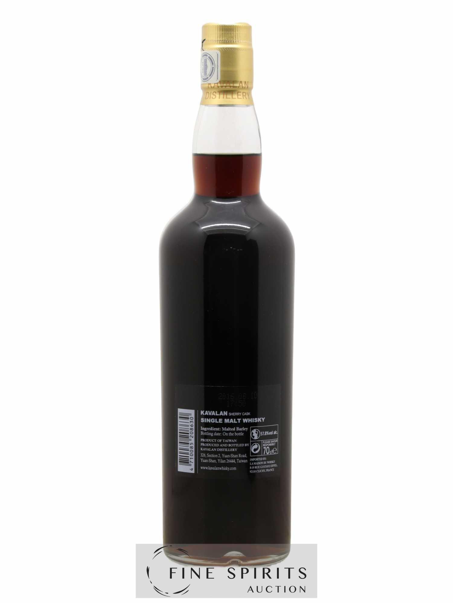 Kavalan Of. Selection Sherry Cask n°S081215025 - One of 512 - bottled 2016 LMDW 60th Anniversary Cask Strength - Lot de 1 bouteille - 2