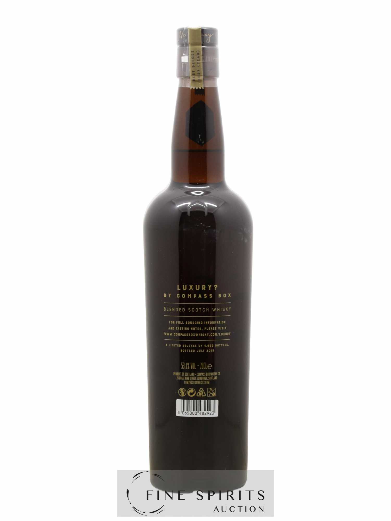 Luxury Compass Box bottled 2015 Limited Release of 4 992 bottles - Lot de 1 bouteille - 2