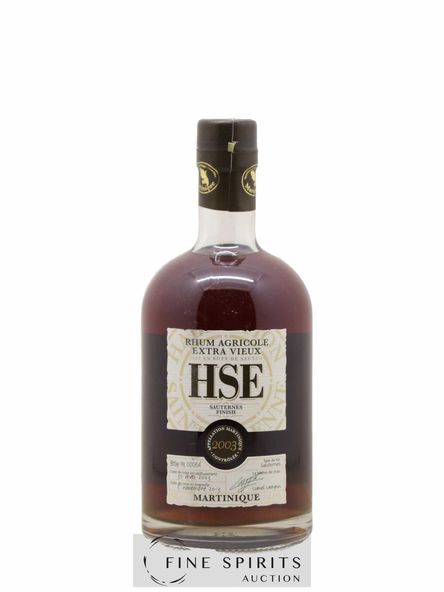 HSE 9 years 2003 Of. Sauternes Finish - bottled 2013 - Lot de 1 bouteille - 1