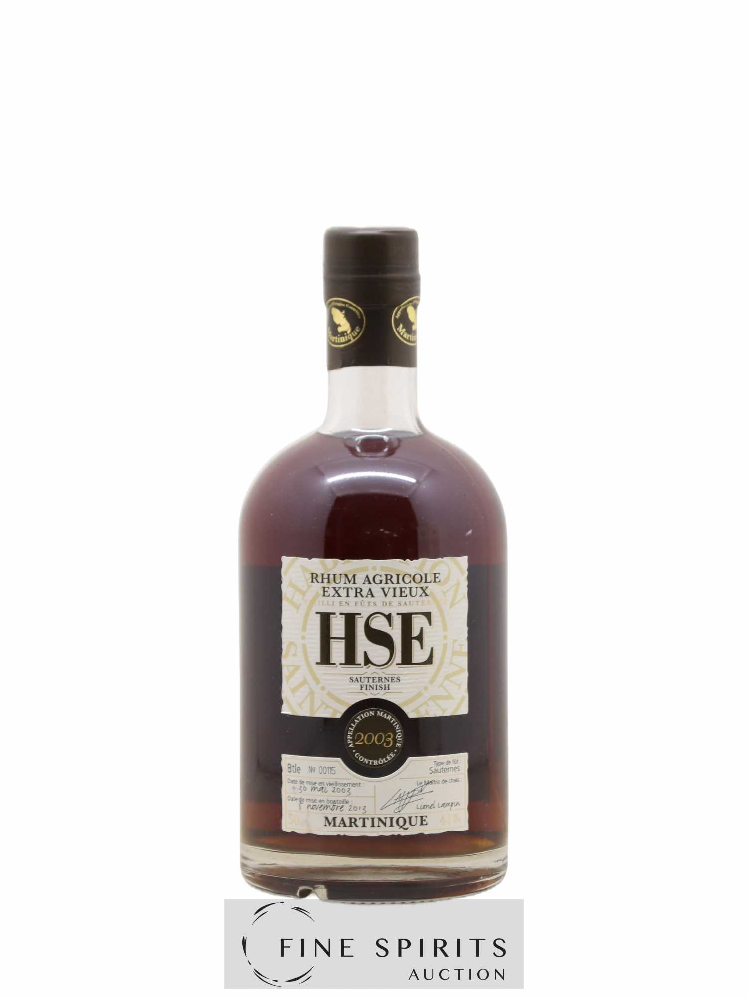 HSE 9 years 2003 Of. Sauternes Finish - bottled 2013 - Lot de 1 bouteille - 1