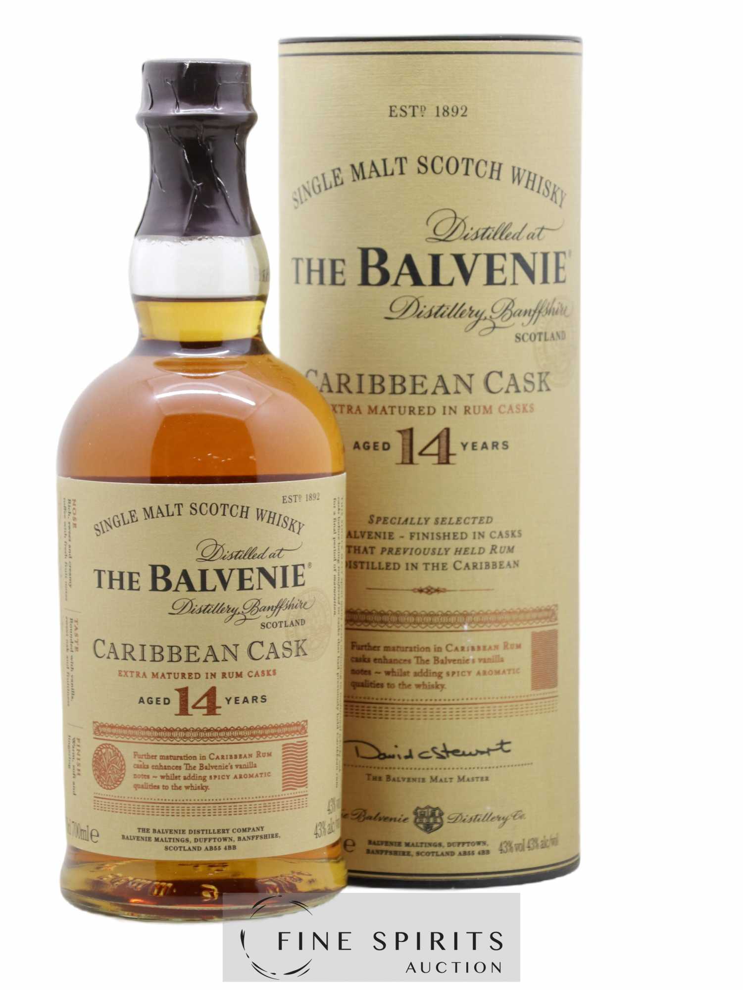 Balvenie (The) 14 years Of. Caribbean Cask Rum Cask Finish - Lot de 1 bouteille - 0