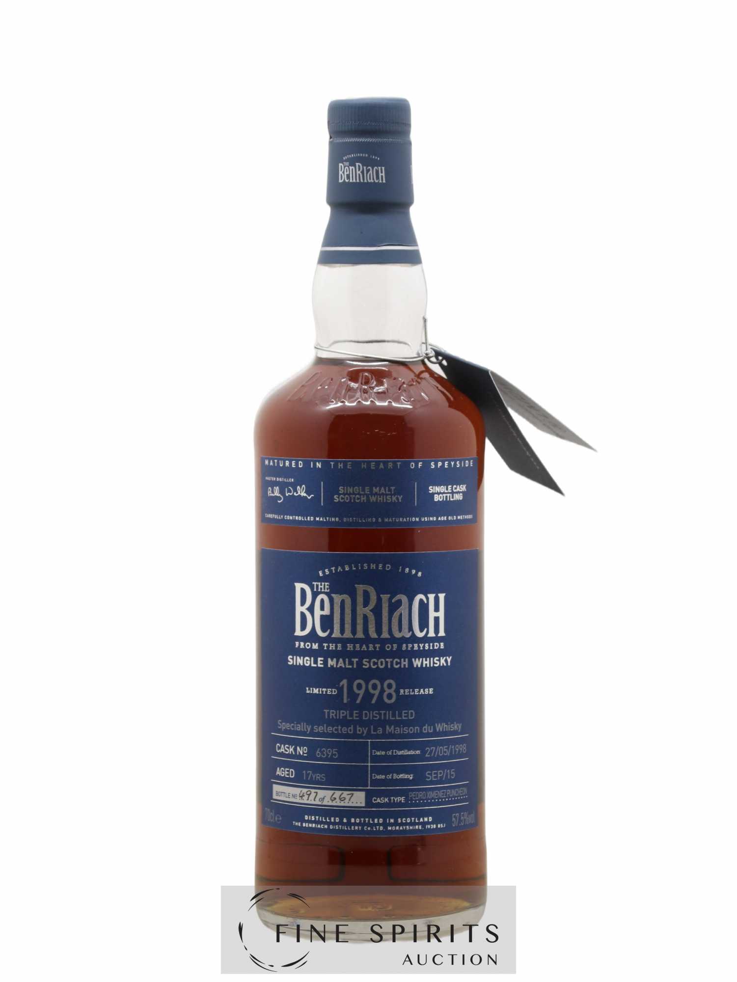 Benriach 17 years 1998 Of. Cask n°6395 - One of 667 - bottled 2015 LMDW Limited Release - Lot de 1 bouteille - 1