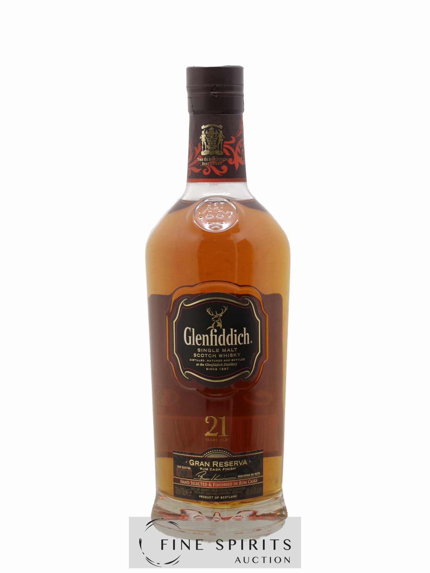 Glenfiddich 21 years Of. Rum Cask Finish - Cask n°36 Gran Reserva - Lot de 1 bouteille - 1