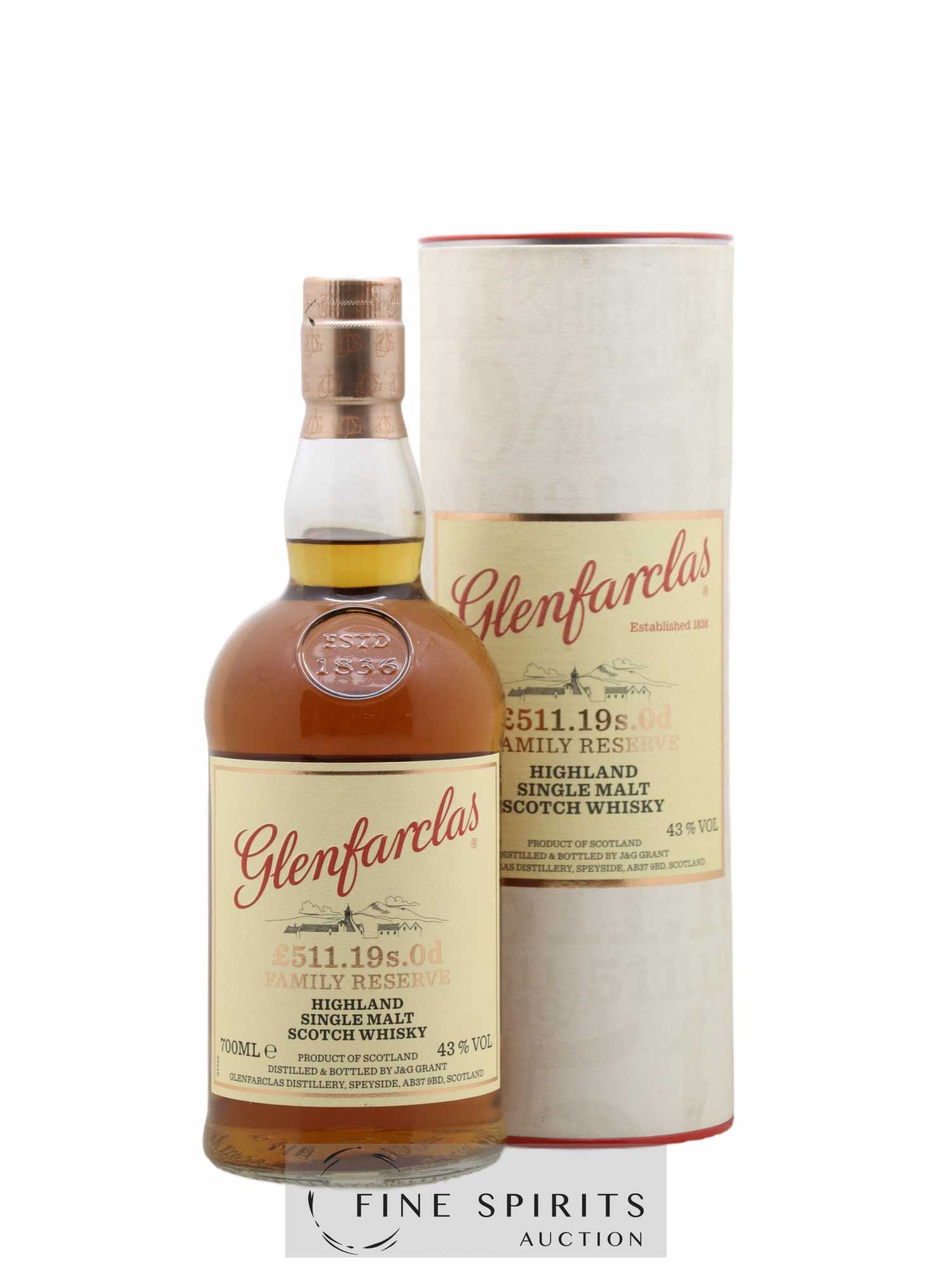 Glenfarclas Of. 511.19s.Od Family Reserve - Lot de 1 bouteille - 0