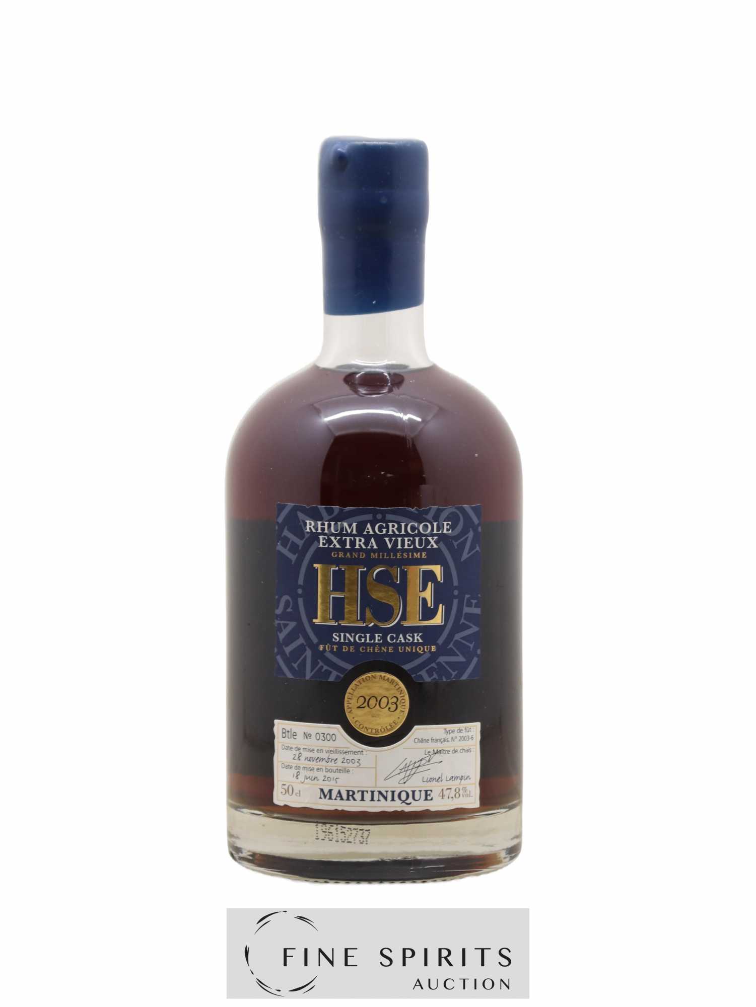 HSE 2003 Of. Single Cask n°2003-6 - bottled 2015 - Lot de 1 bouteille - 1