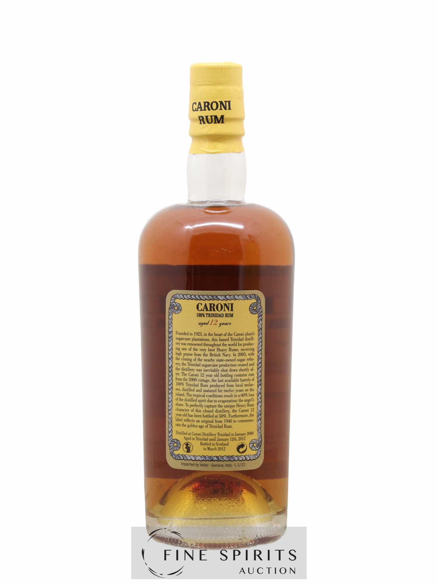 Caroni 12 years 2000 Velier 100° Proof bottled 2012 Extra Strong - Lot de 1 bouteille - 2
