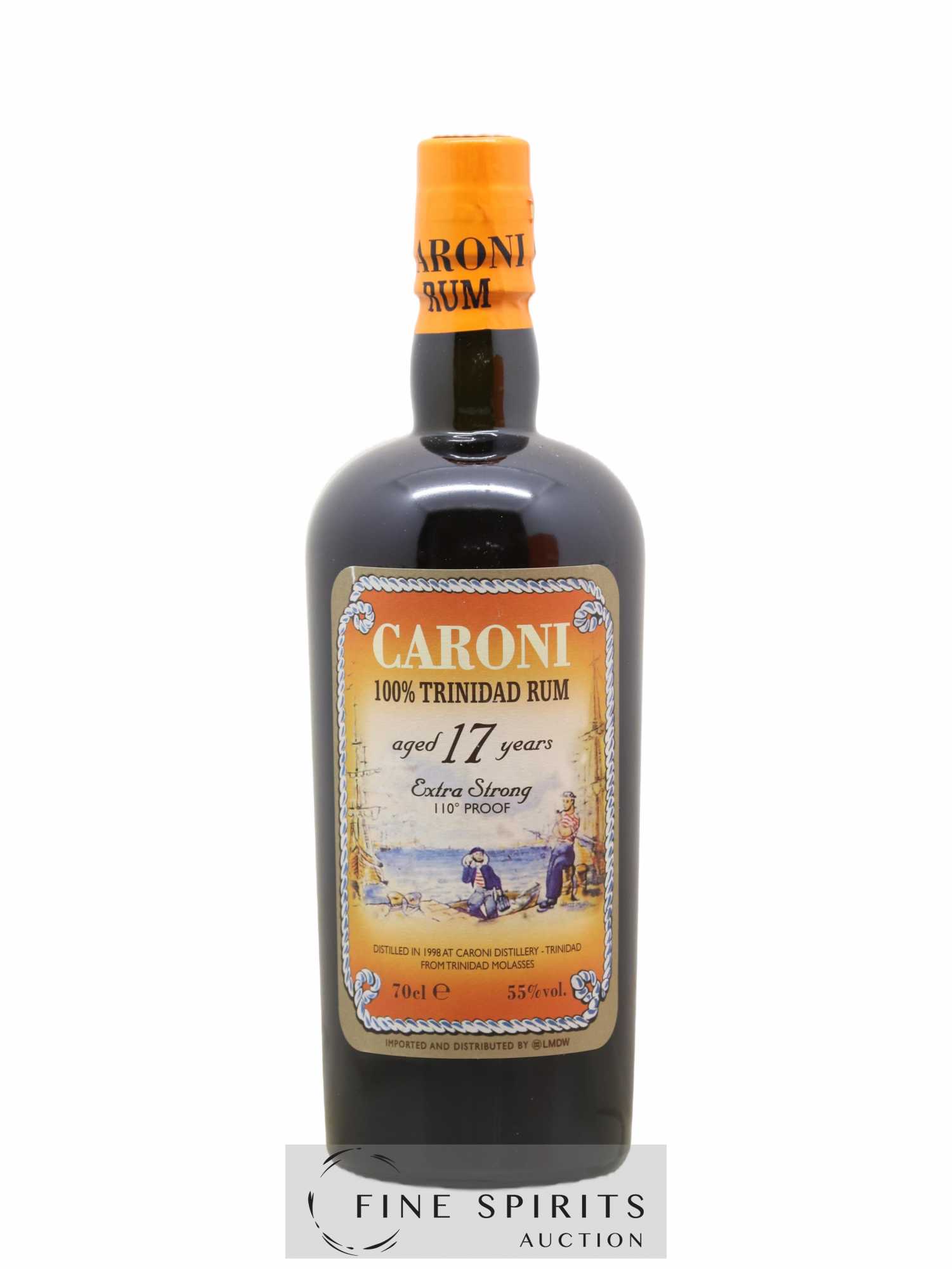 Caroni 17 years 1998 Of. 110° Proof bottled 2015 LMDW Extra Strong - Lot de 1 bouteille - 1