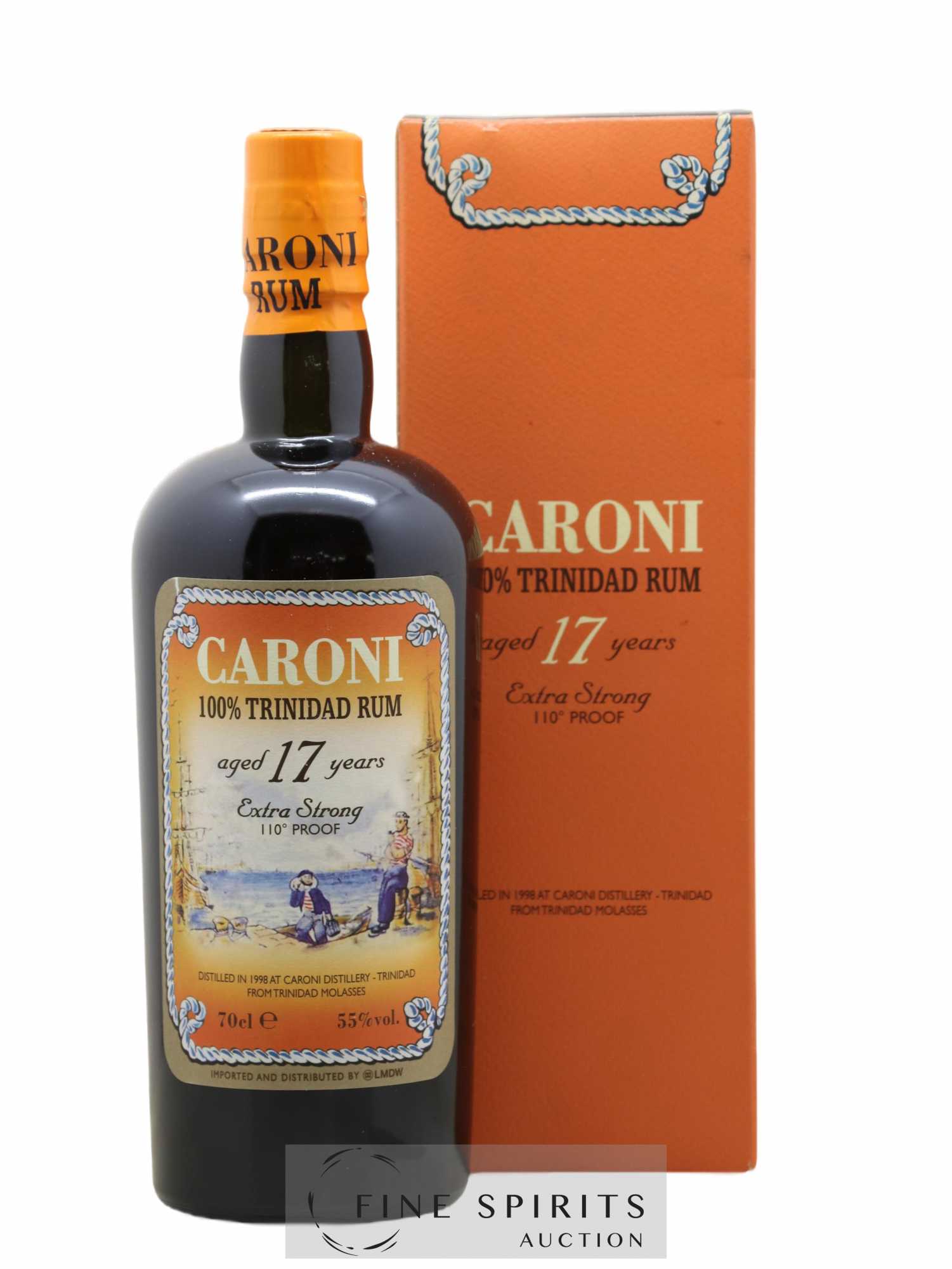 Caroni 17 years 1998 Of. 110° Proof bottled 2015 LMDW Extra Strong - Lot de 1 bouteille - 0