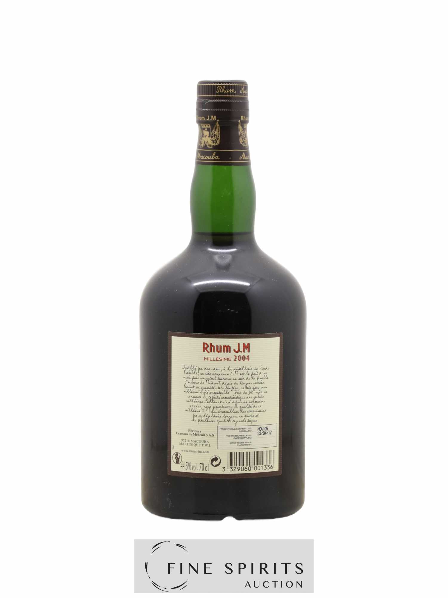 J.M 2004 Of. bottled 2017 Brut de Fût - Lot de 1 bouteille - 2
