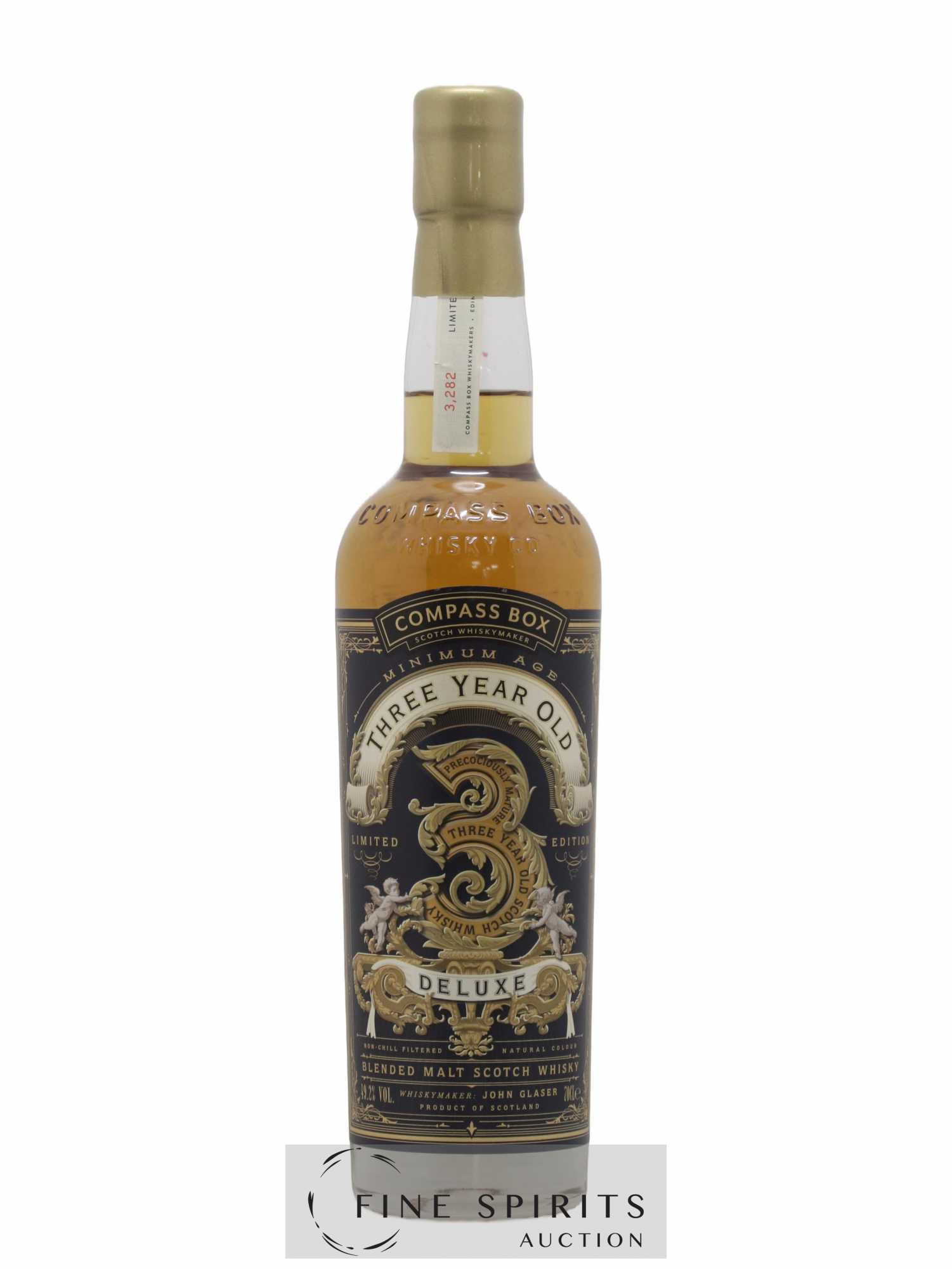 Three Year Old Deluxe 3 years Compass Box One of 3282 - bottled 2016 Limited Edition - Lot of 1 bottle - 1