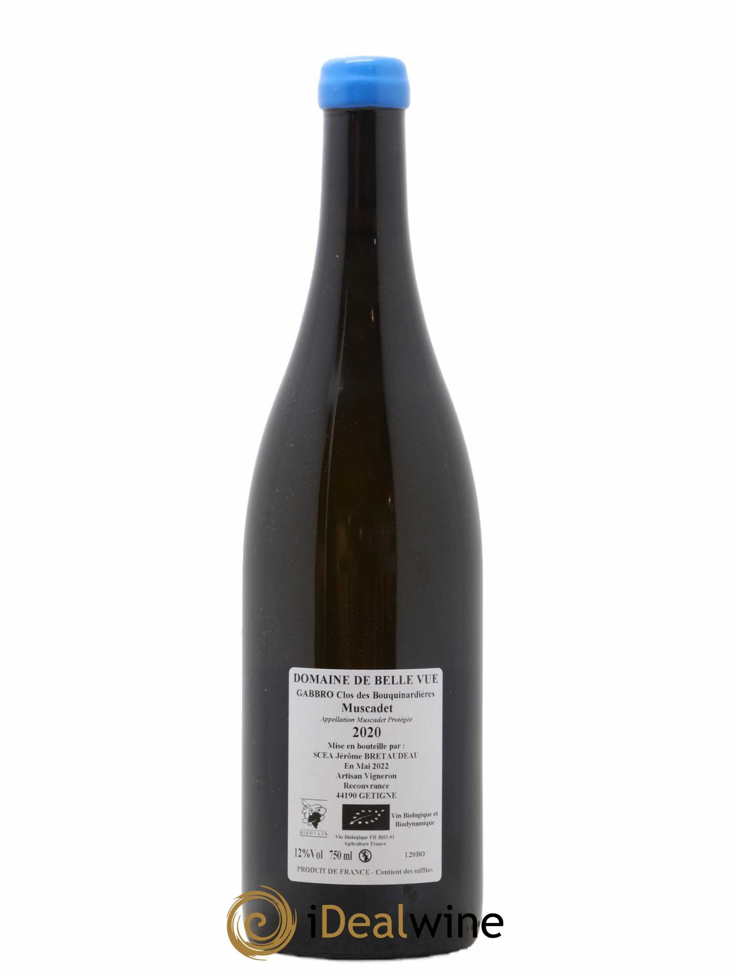 Muscadet-Sèvre-et-Maine Gabbro Clos des Bouquinardières Jérôme Bretaudeau - Domaine de Bellevue 2020 - Lot de 1 bouteille - 1