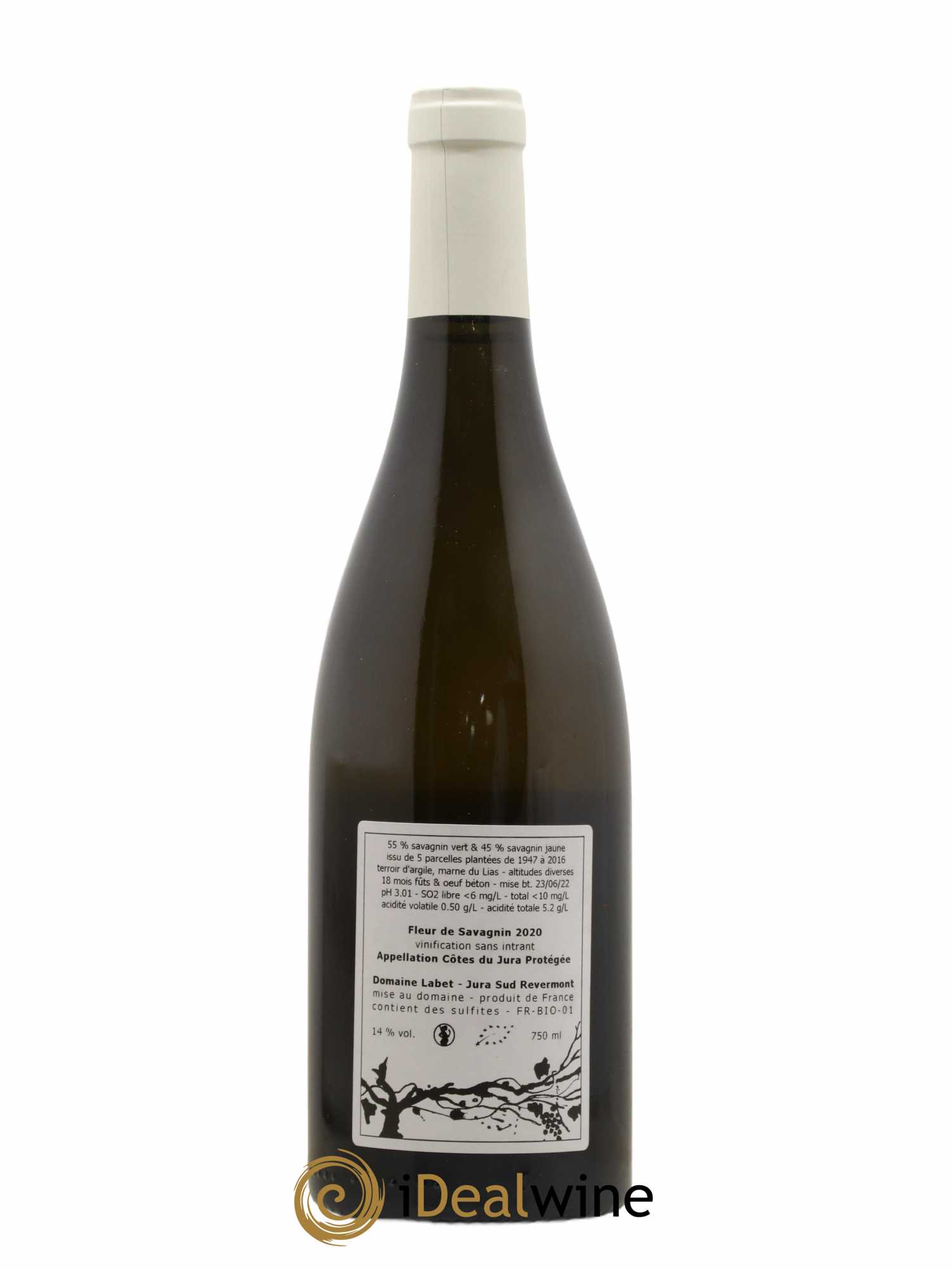 Côtes du Jura Fleur de Savagnin Romain - Julien  - Charline Labet 2020 - Lot of 1 bottle - 1