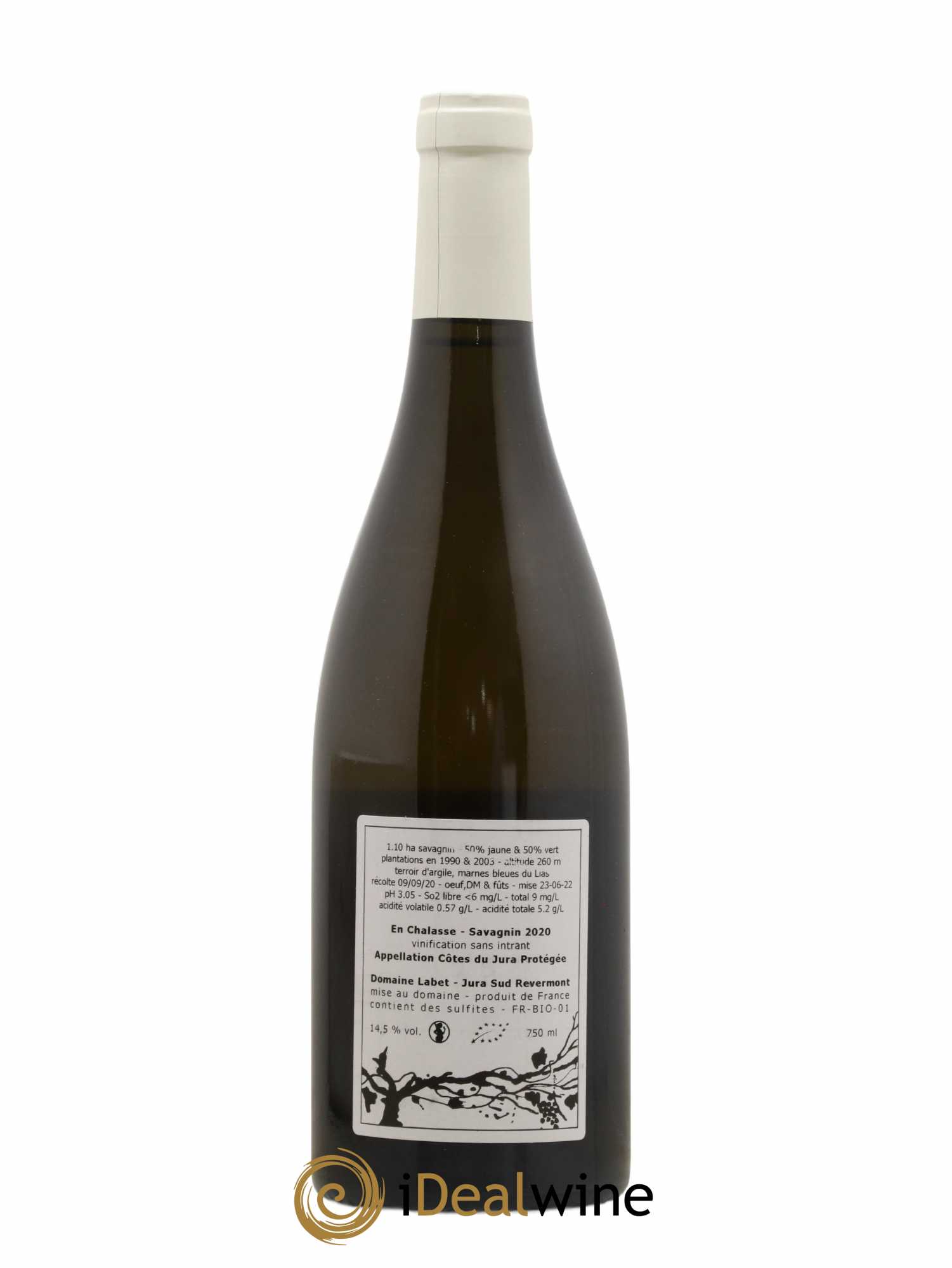 Côtes du Jura Fleur de Savagnin En Chalasse Romain - Julien  - Charline Labet 2020 - Lot de 1 bouteille - 1
