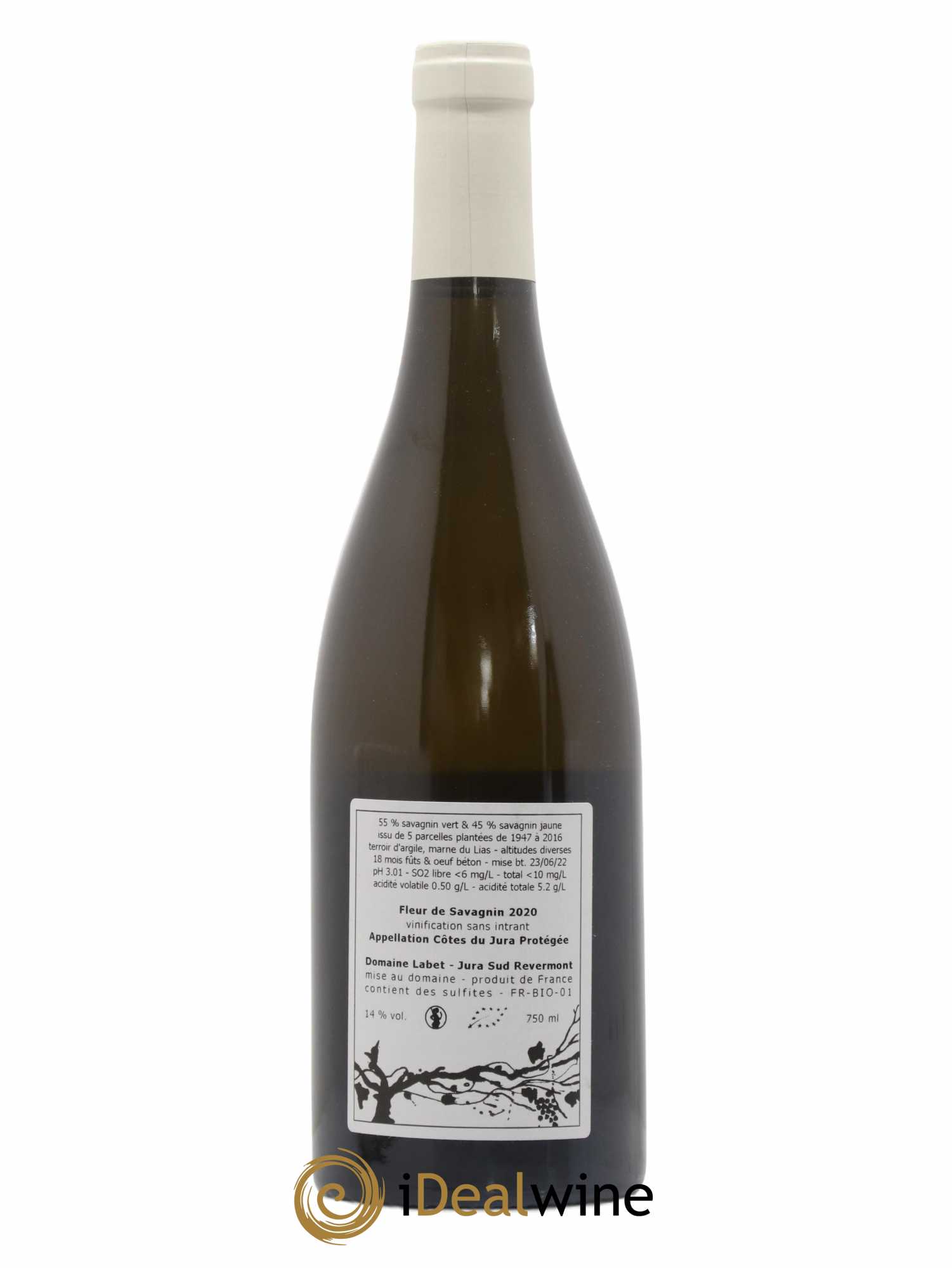 Côtes du Jura Fleur de Savagnin Romain - Julien - Charline Labet 2020 - Lot de 1 bouteille - 1