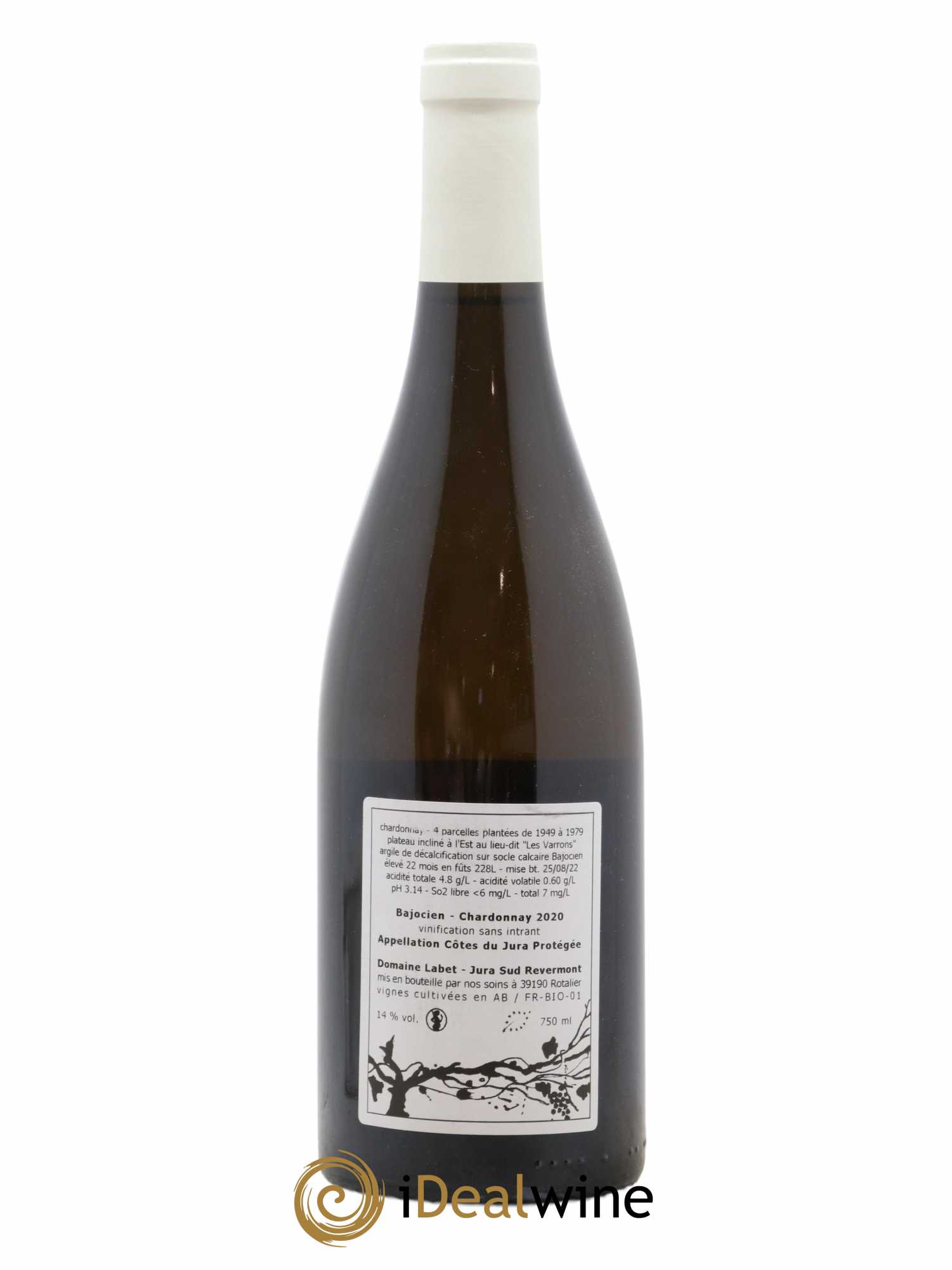 Côtes du Jura Chardonnay Bajocien Romain - Julien  - Charline Labet 2020 - Lot of 1 bottle - 1