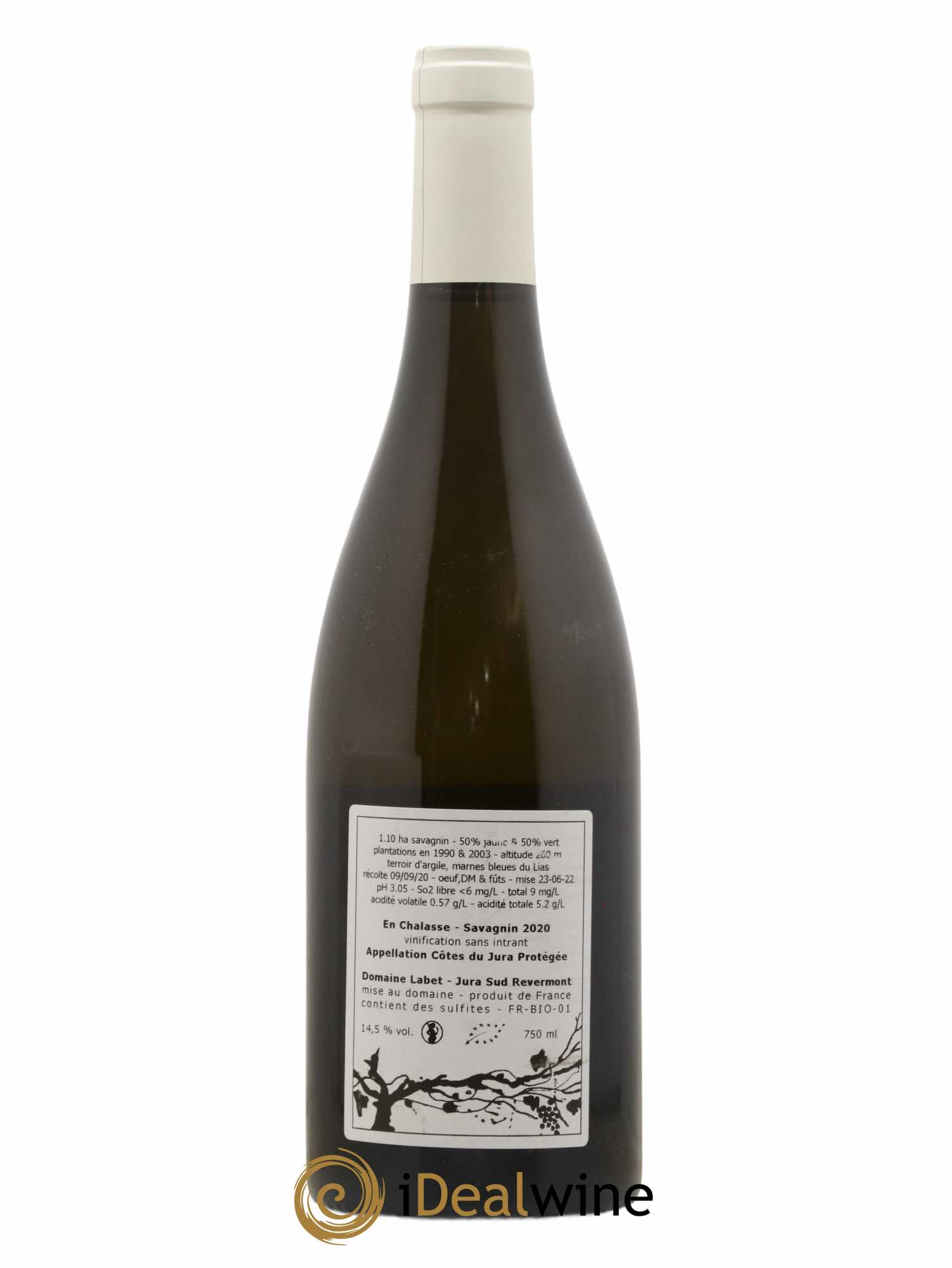 Côtes du Jura Fleur de Savagnin En Chalasse Romain - Julien  - Charline Labet 2020 - Lot de 1 bouteille - 1