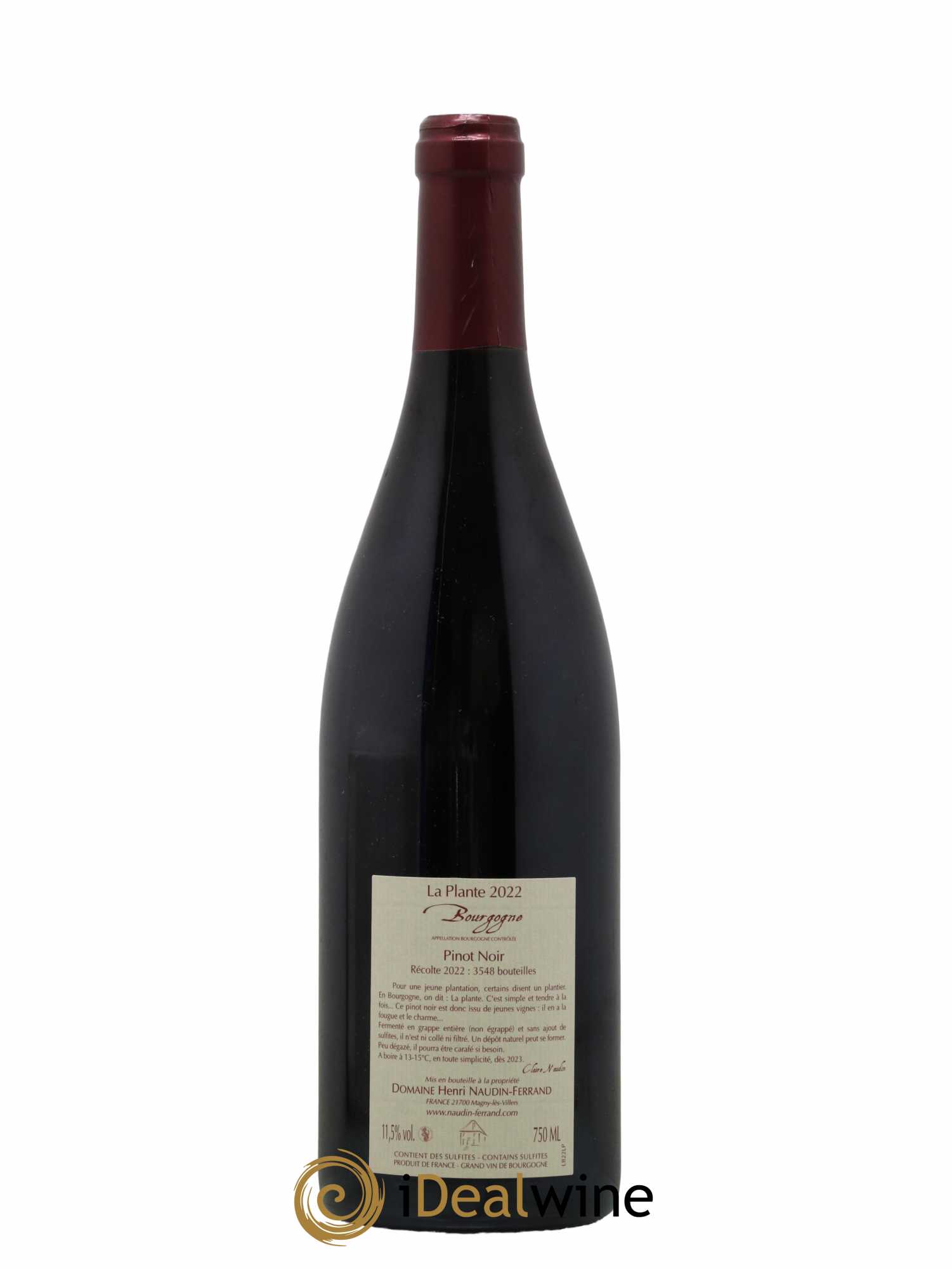 Vin de France La Plante Claire Naudin 2022 - Lot de 1 bouteille - 1