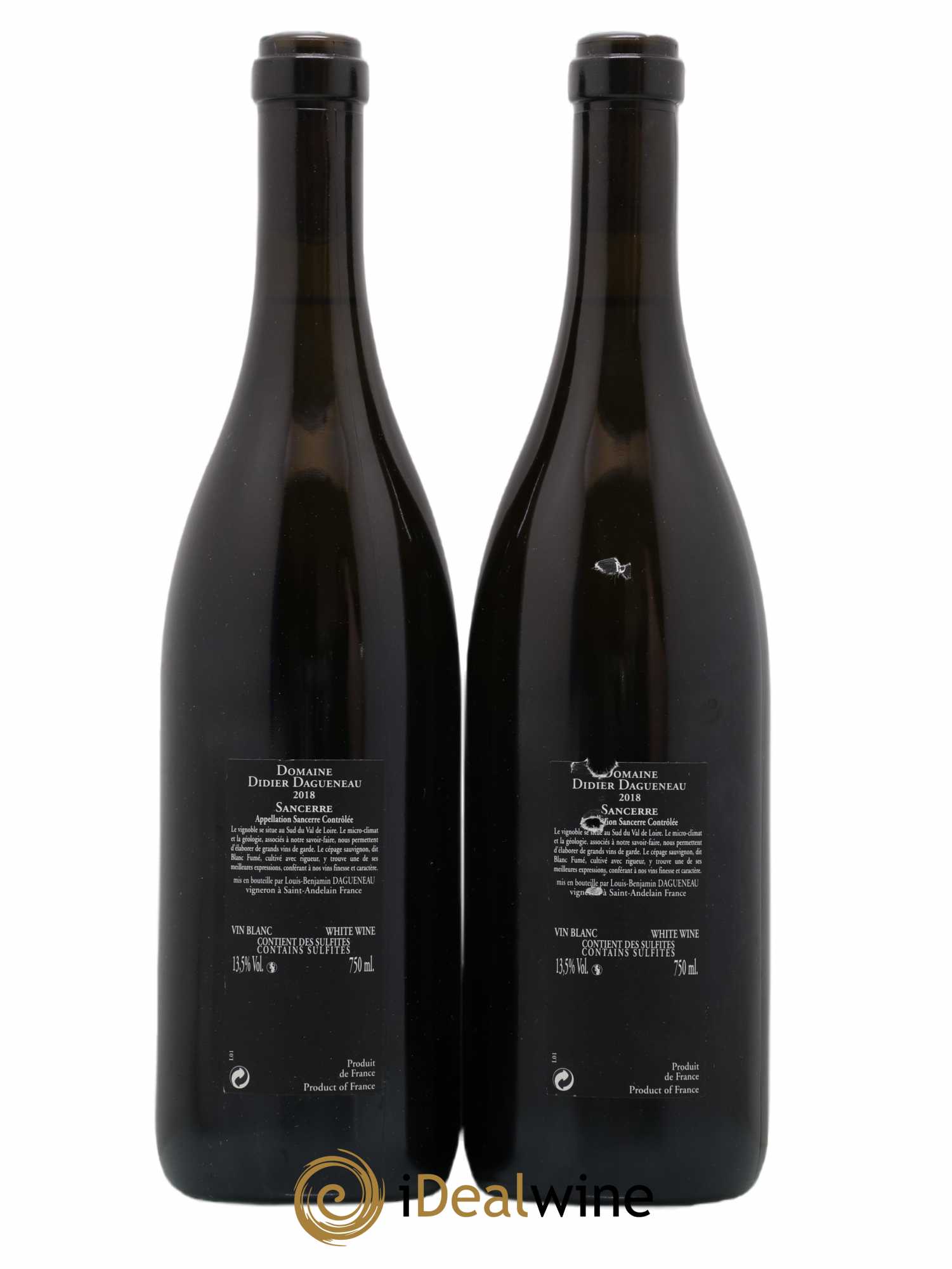 Sancerre Le Mont Damné Chavignol Dagueneau (Domaine Didier - Louis-Benjamin) 2018 - Lot de 2 bouteilles - 1