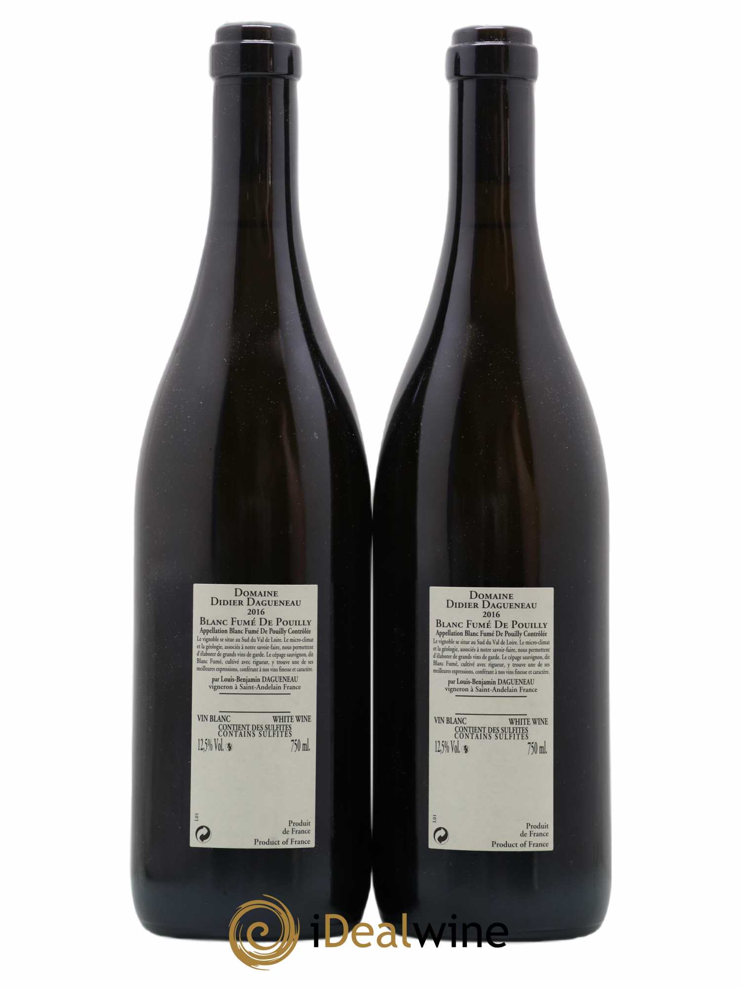 Vin de France (anciennement Pouilly-Fumé) Buisson Renard Dagueneau (Domaine Didier - Louis-Benjamin) 2016 - Lot de 2 bouteilles - 1