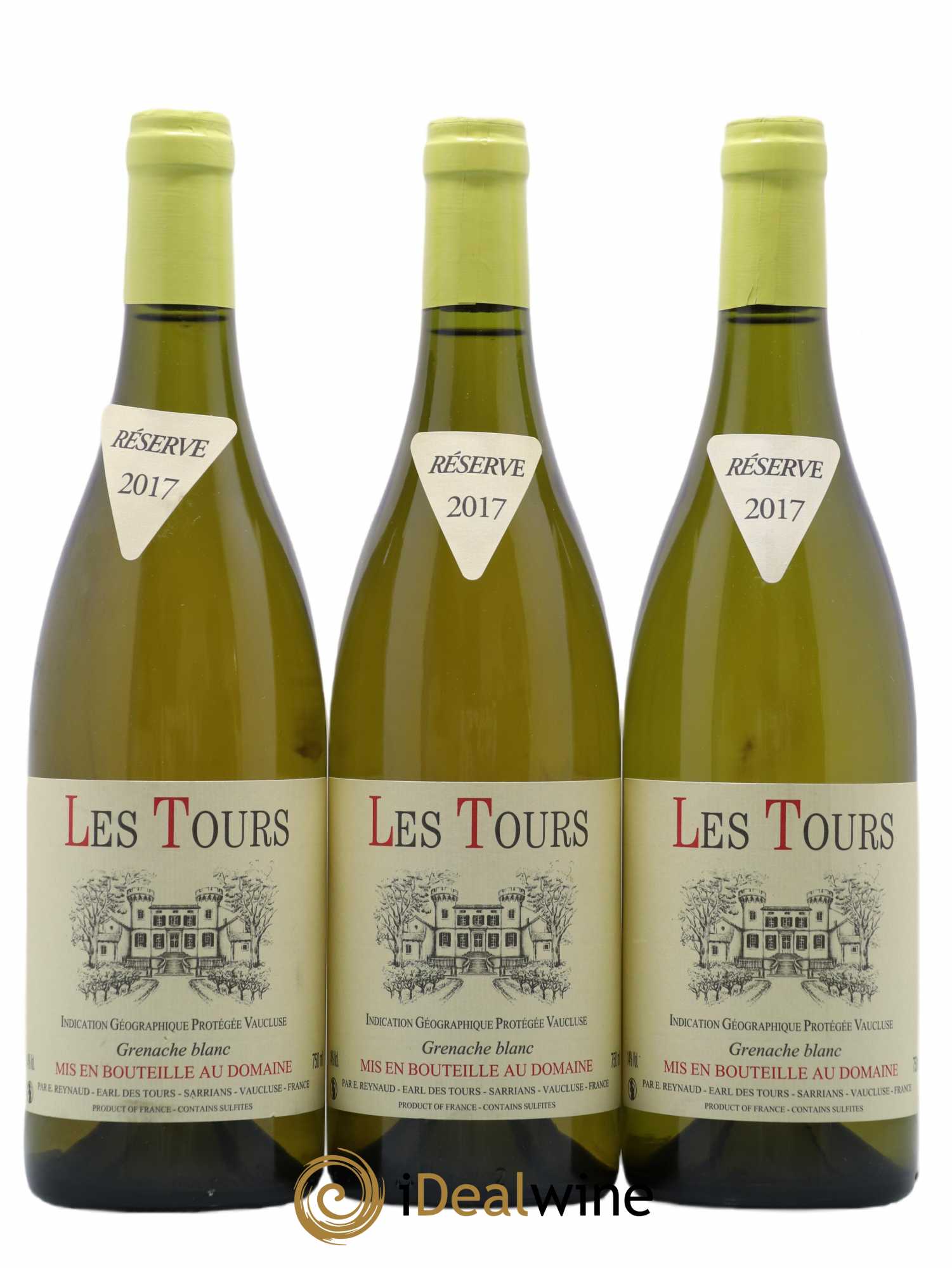 Vaucluse (Vin de Pays de Vaucluse) Les Tours Grenache Blanc Emmanuel Reynaud 2017 - Lot de 3 bouteilles - 0