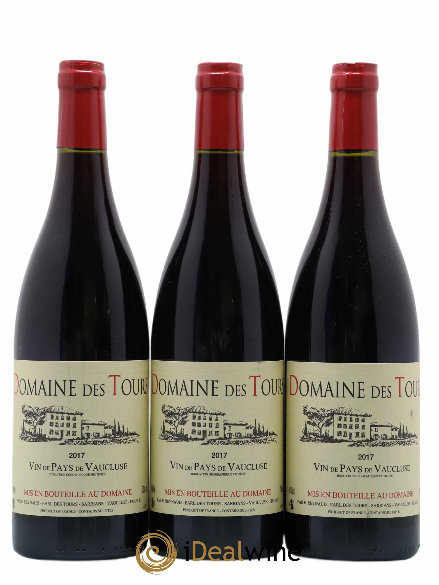 Vaucluse (Vin de Pays de Vaucluse) Domaine des Tours Emmanuel Reynaud 2017 - Lot de 3 bouteilles - 0