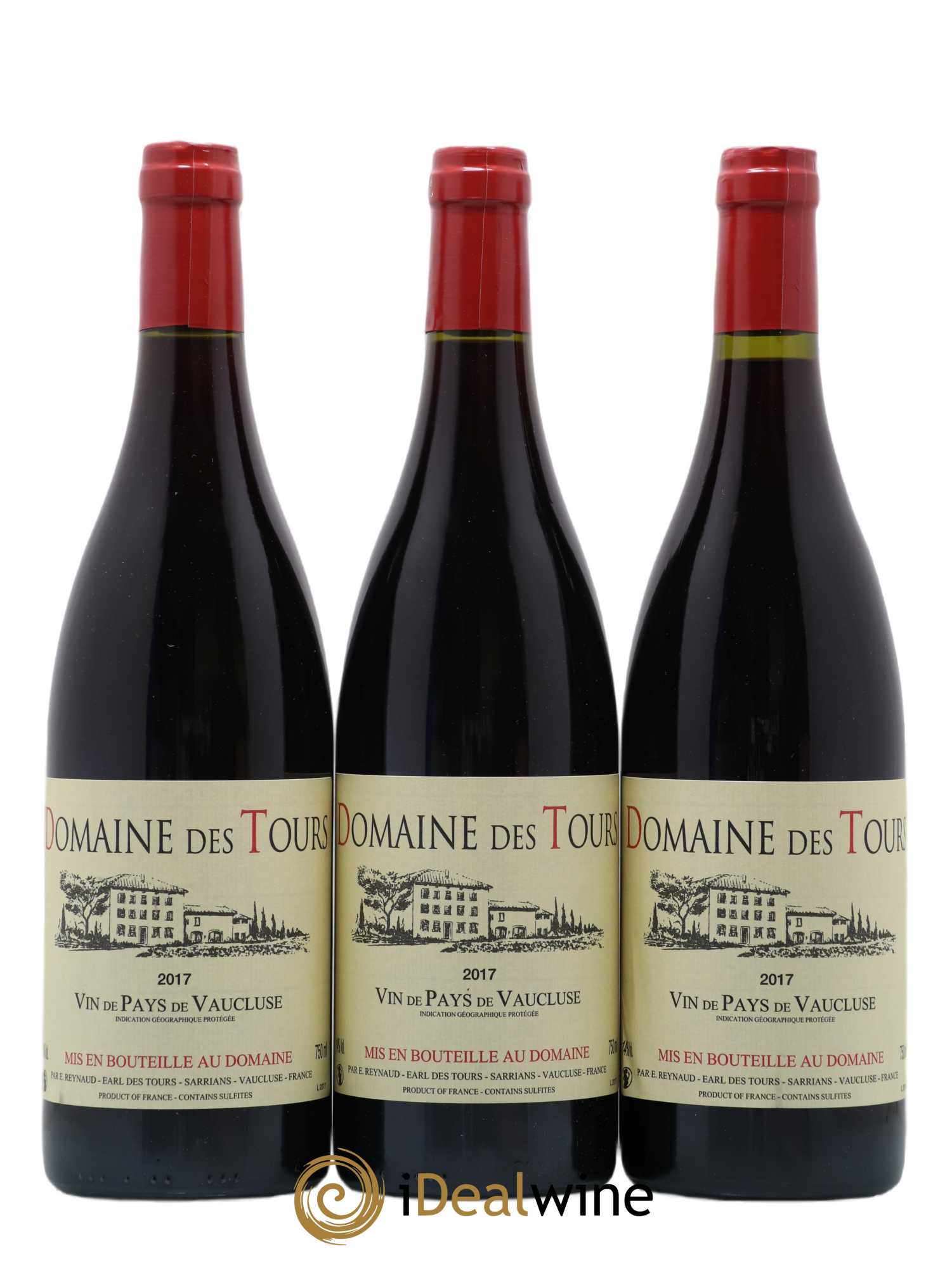 Vaucluse (Vin de Pays de Vaucluse) Domaine des Tours Emmanuel Reynaud 2017 - Lot de 3 bouteilles - 0