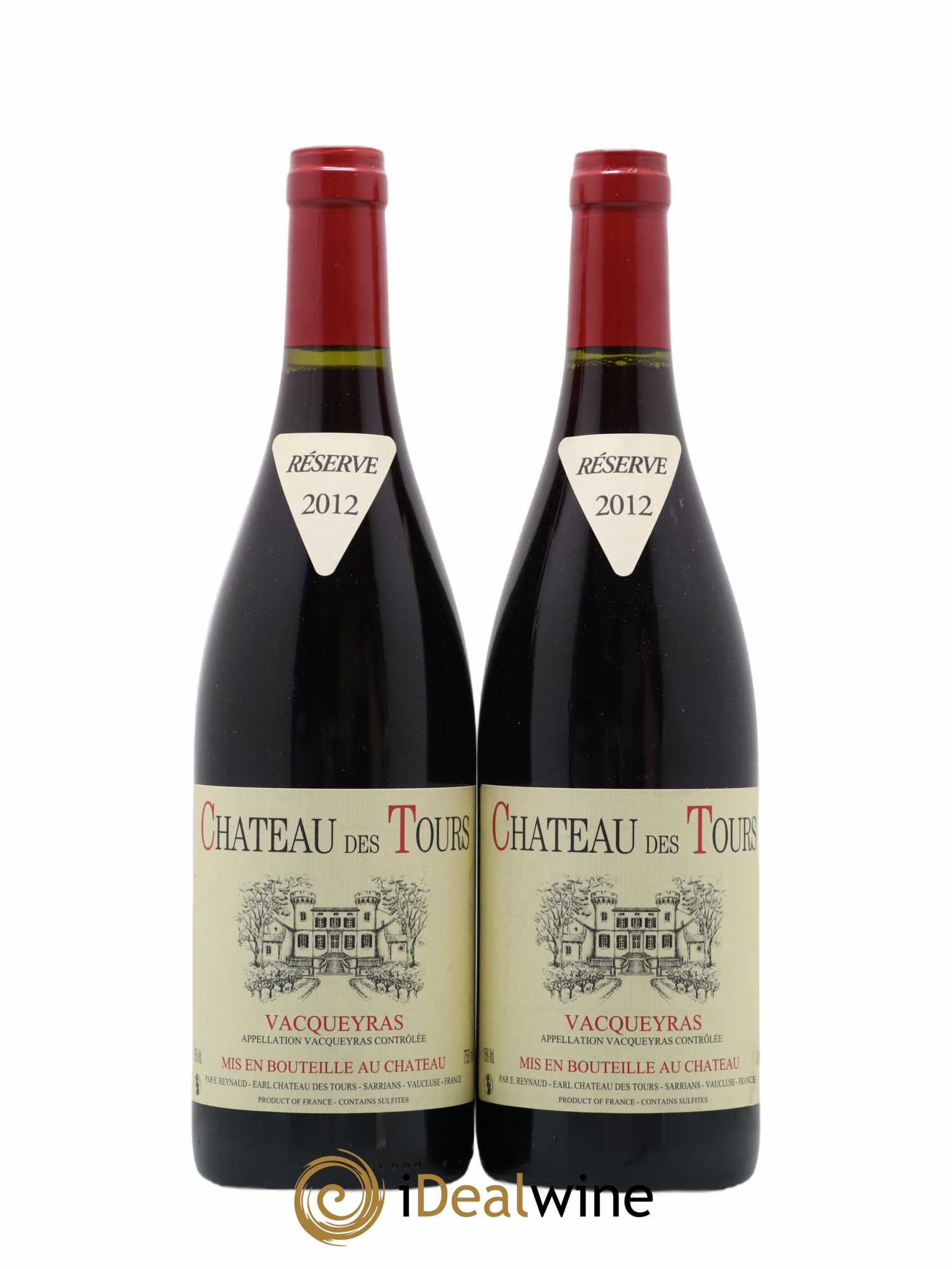 Vacqueyras Château des Tours Emmanuel Reynaud 2012 - Lot de 2 bouteilles - 0