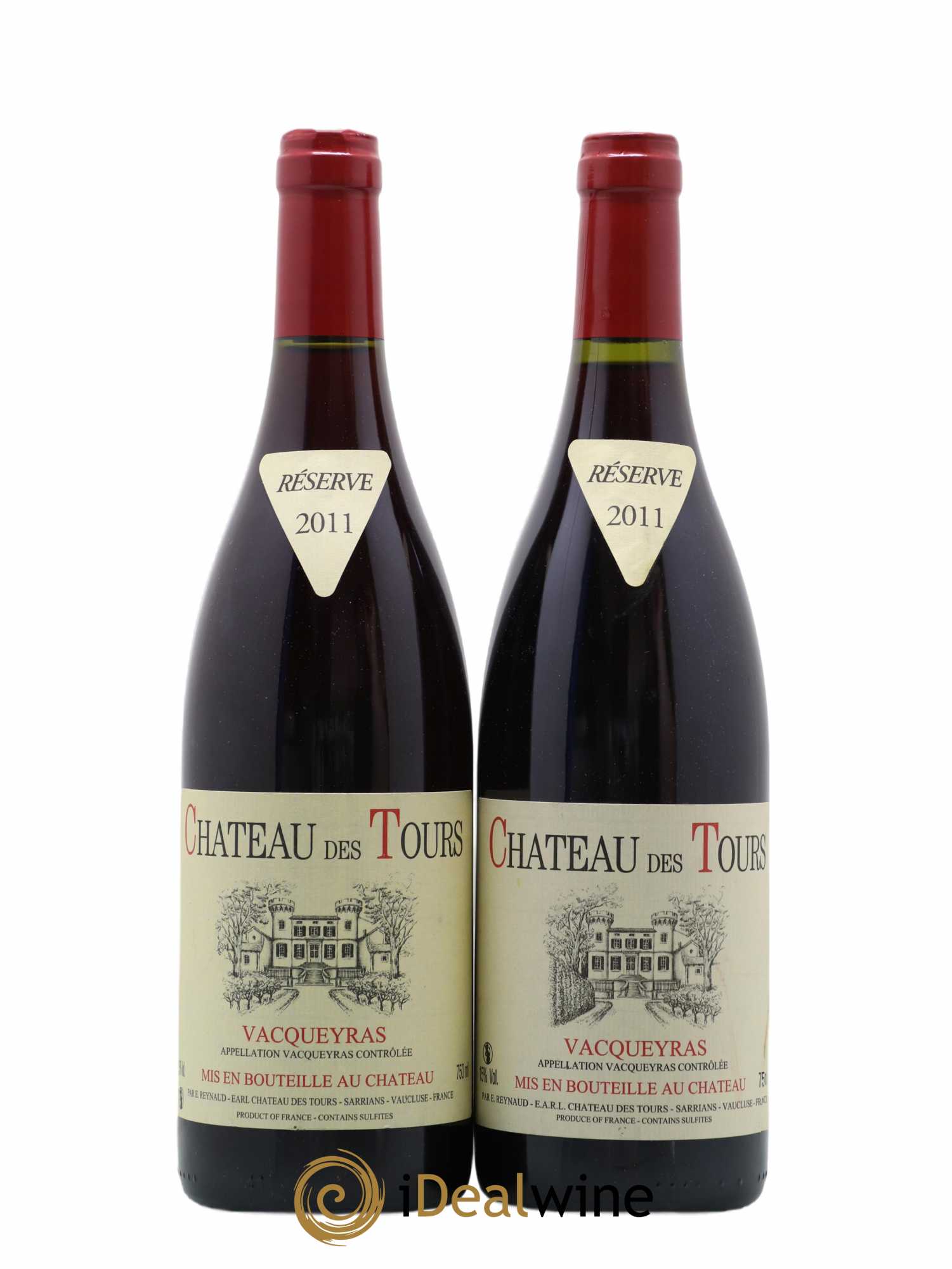 Vacqueyras Château des Tours Emmanuel Reynaud 2011 - Lot de 2 bouteilles - 0