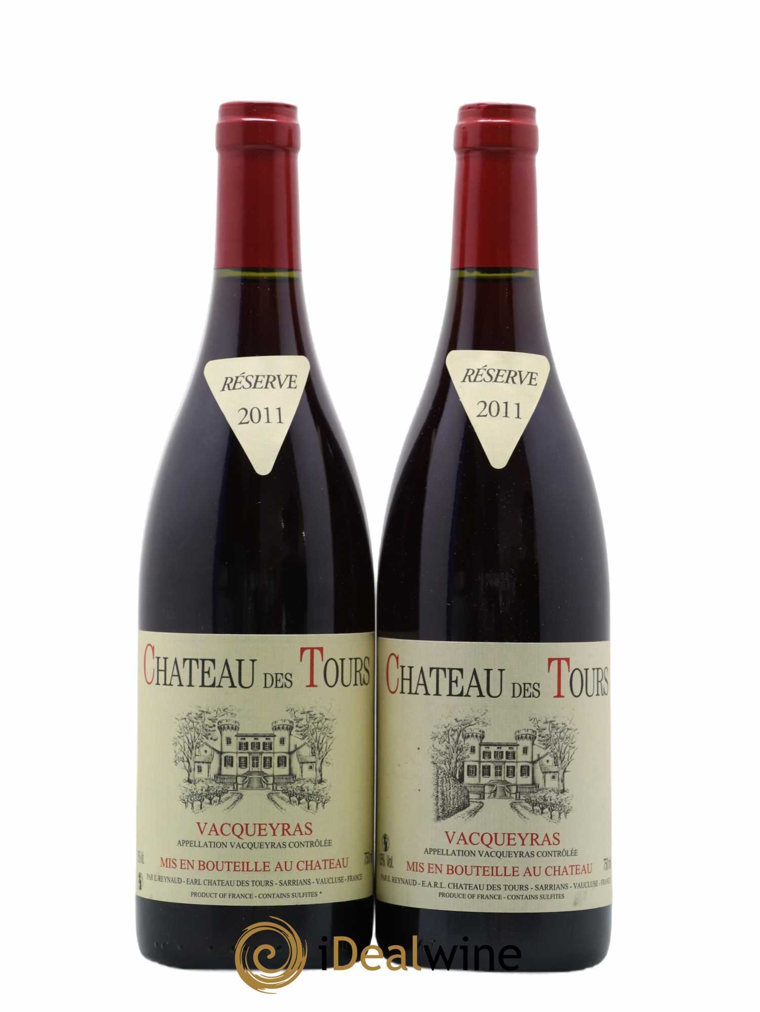 Vacqueyras Château des Tours Emmanuel Reynaud 2011 - Lot de 2 bouteilles - 0