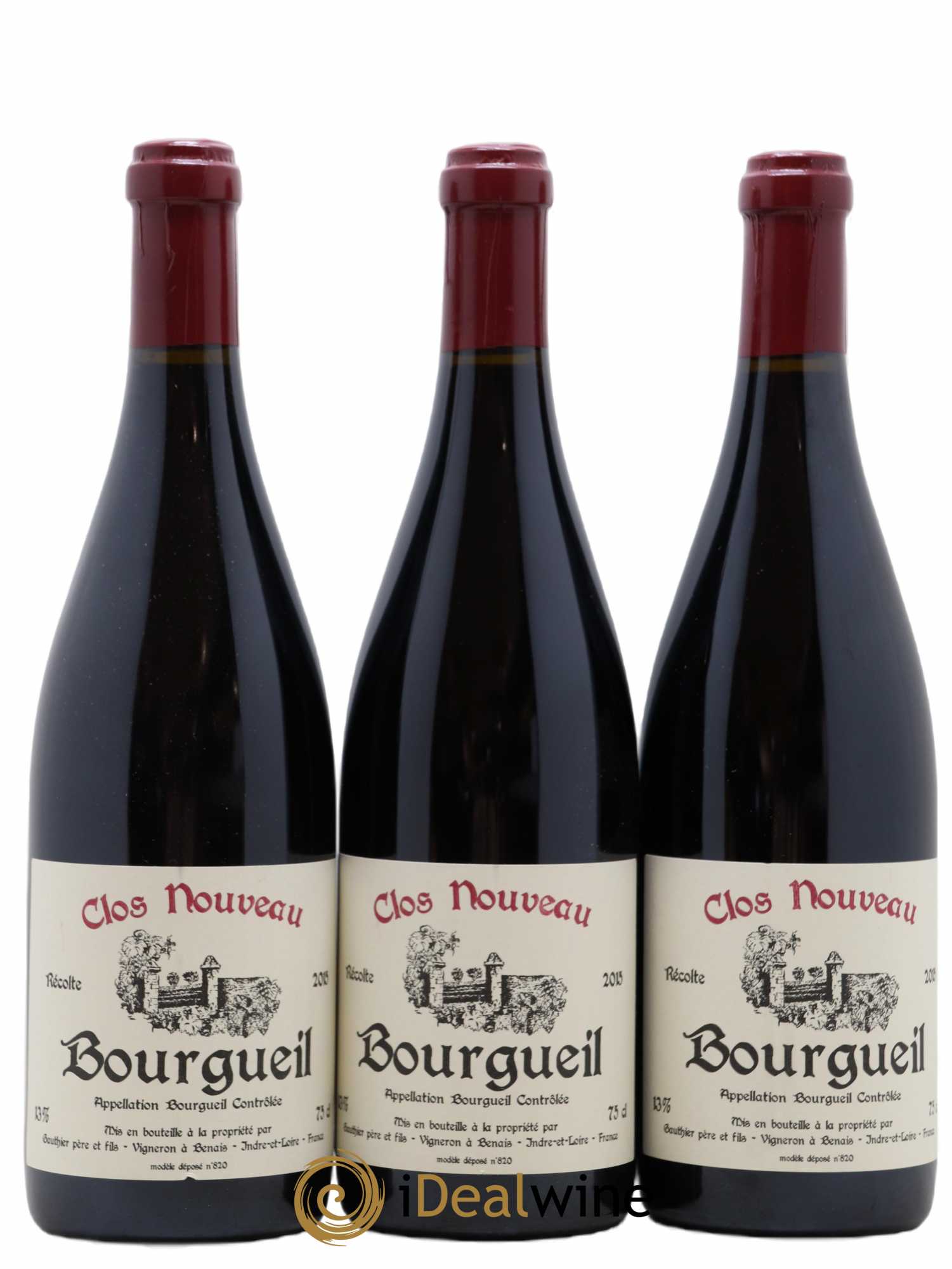 Bourgueil Clos Nouveau Domaine du Bel Air 2015 - Lot de 3 bouteilles - 0