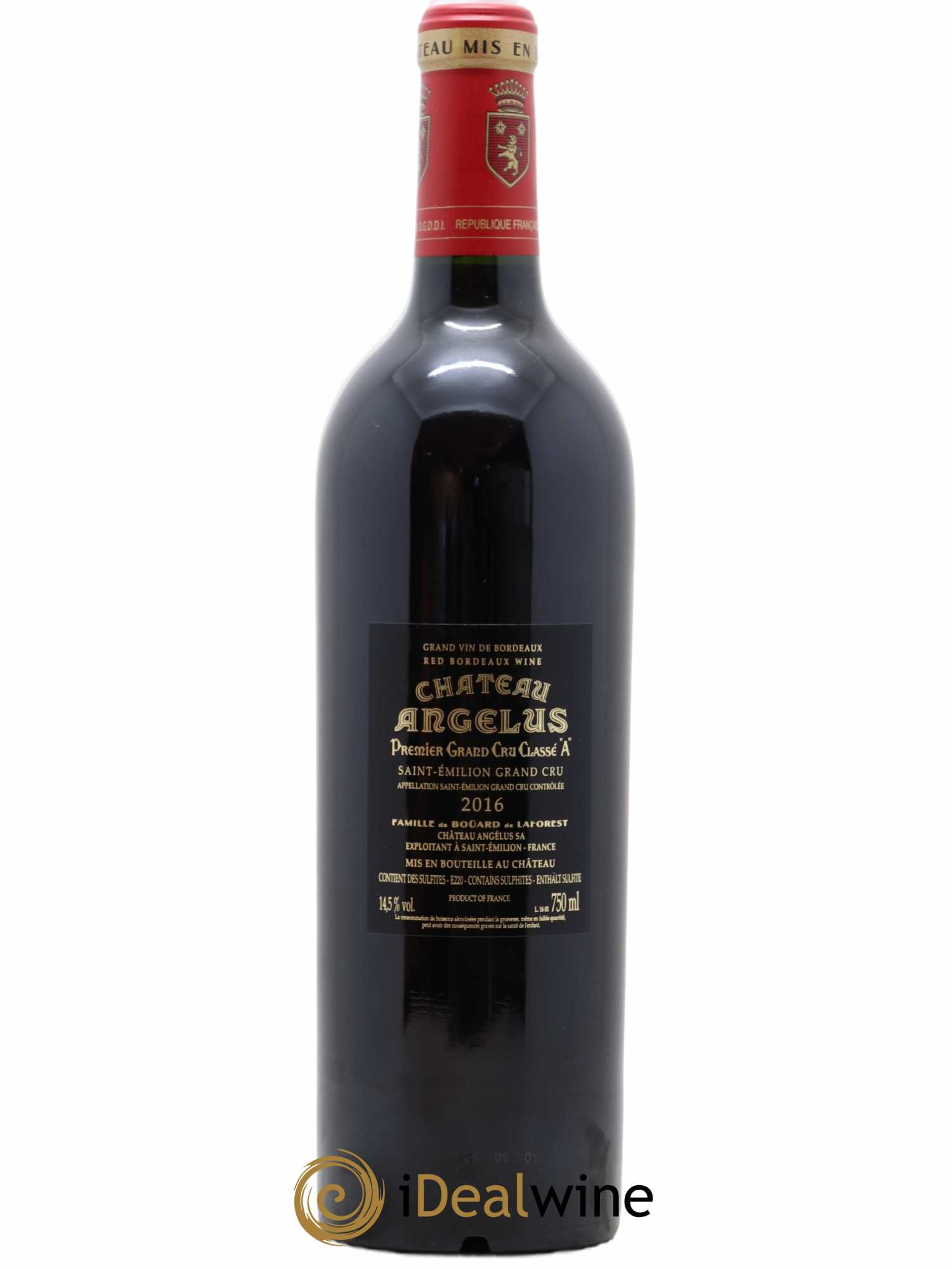 Château Angélus 1er Grand Cru Classé A 2016 - Lot de 1 bouteille - 1