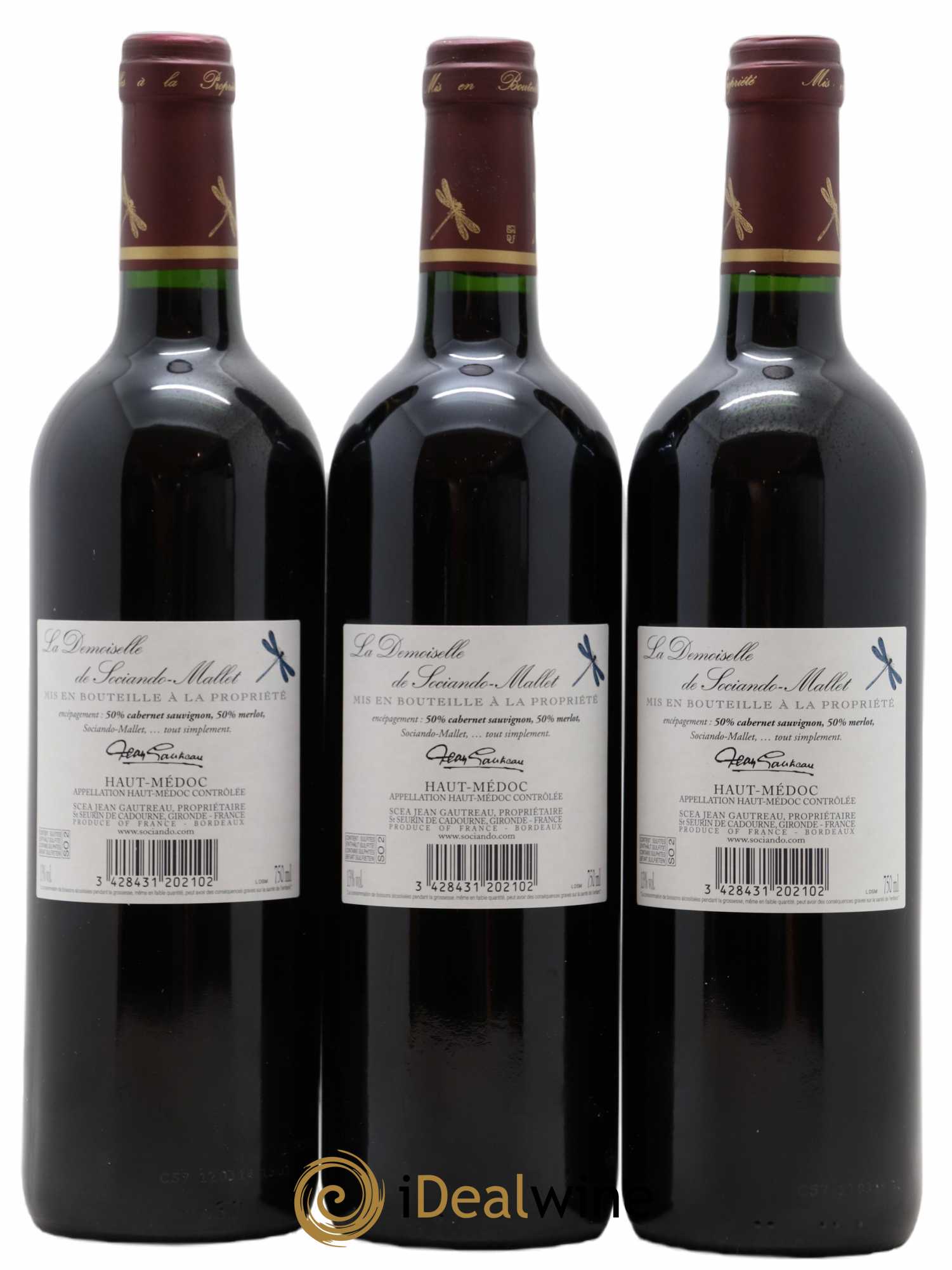 Demoiselle de Sociando Mallet Second Vin 2012 - Lot of 6 bottles - 2