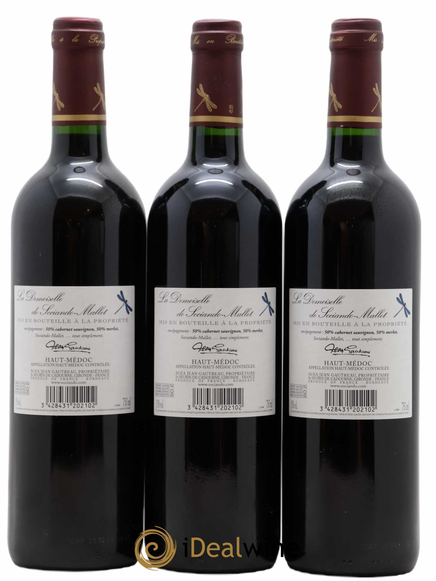 Demoiselle de Sociando Mallet Second Vin 2012 - Lot of 6 bottles - 4