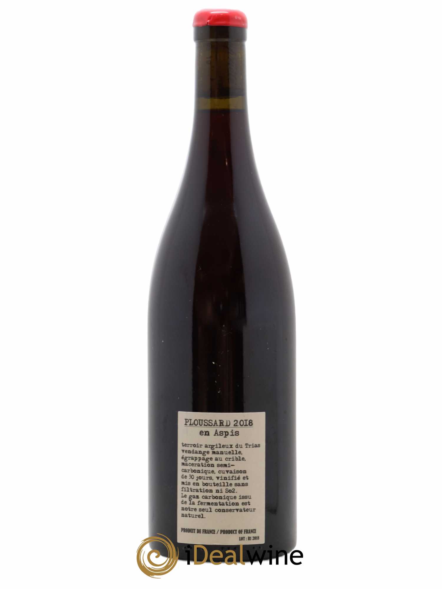 Arbois-Pupillin Ploussard En Aspis Adeline Houillon & Renaud Bruyère 2018 - Lot de 1 bouteille - 1