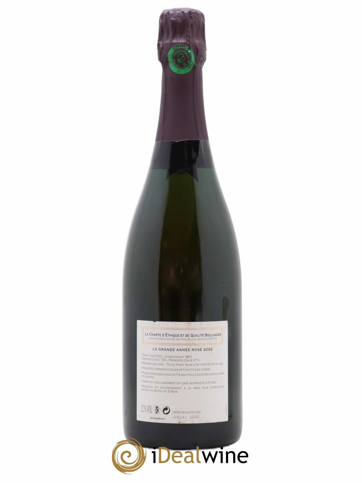 Grande Année Brut Bollinger 2002 - Lot de 1 bouteille - 1