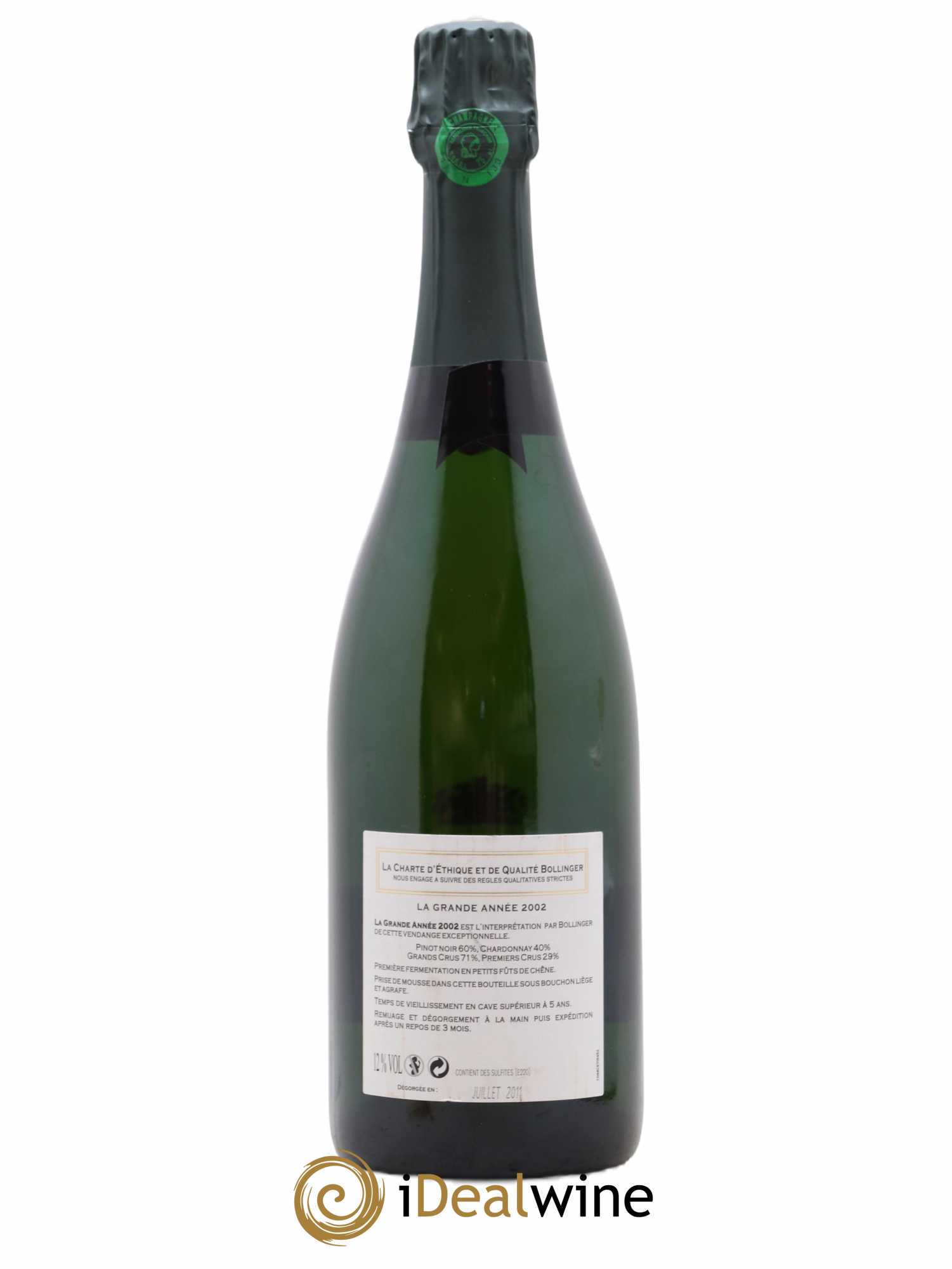 La Grande Année Brut Bollinger 2002 - Lot de 1 bouteille - 1