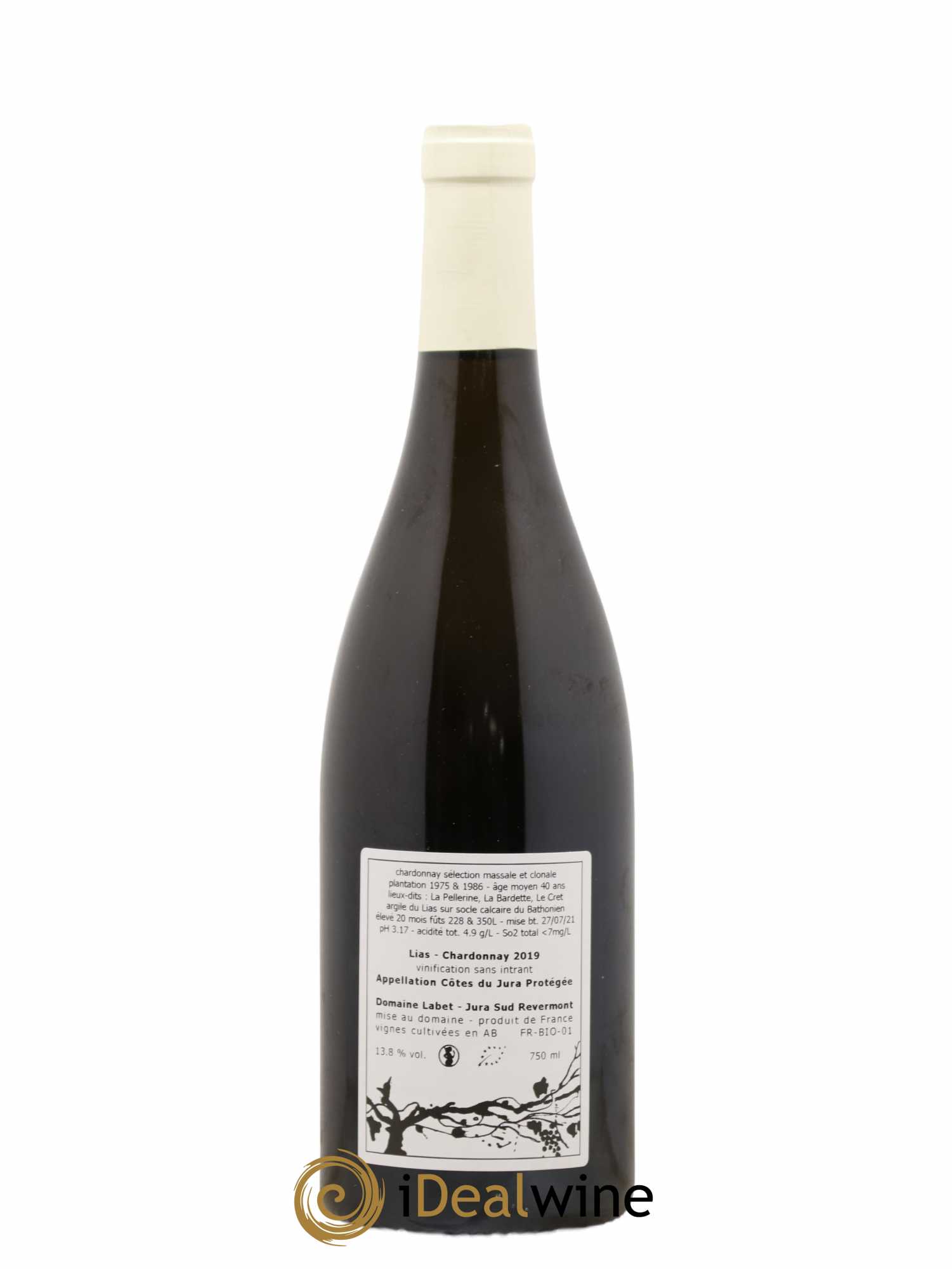 Côtes du Jura Chardonnay Lias Romain - Julien  - Charline Labet 2019 - Lot de 1 bouteille - 1