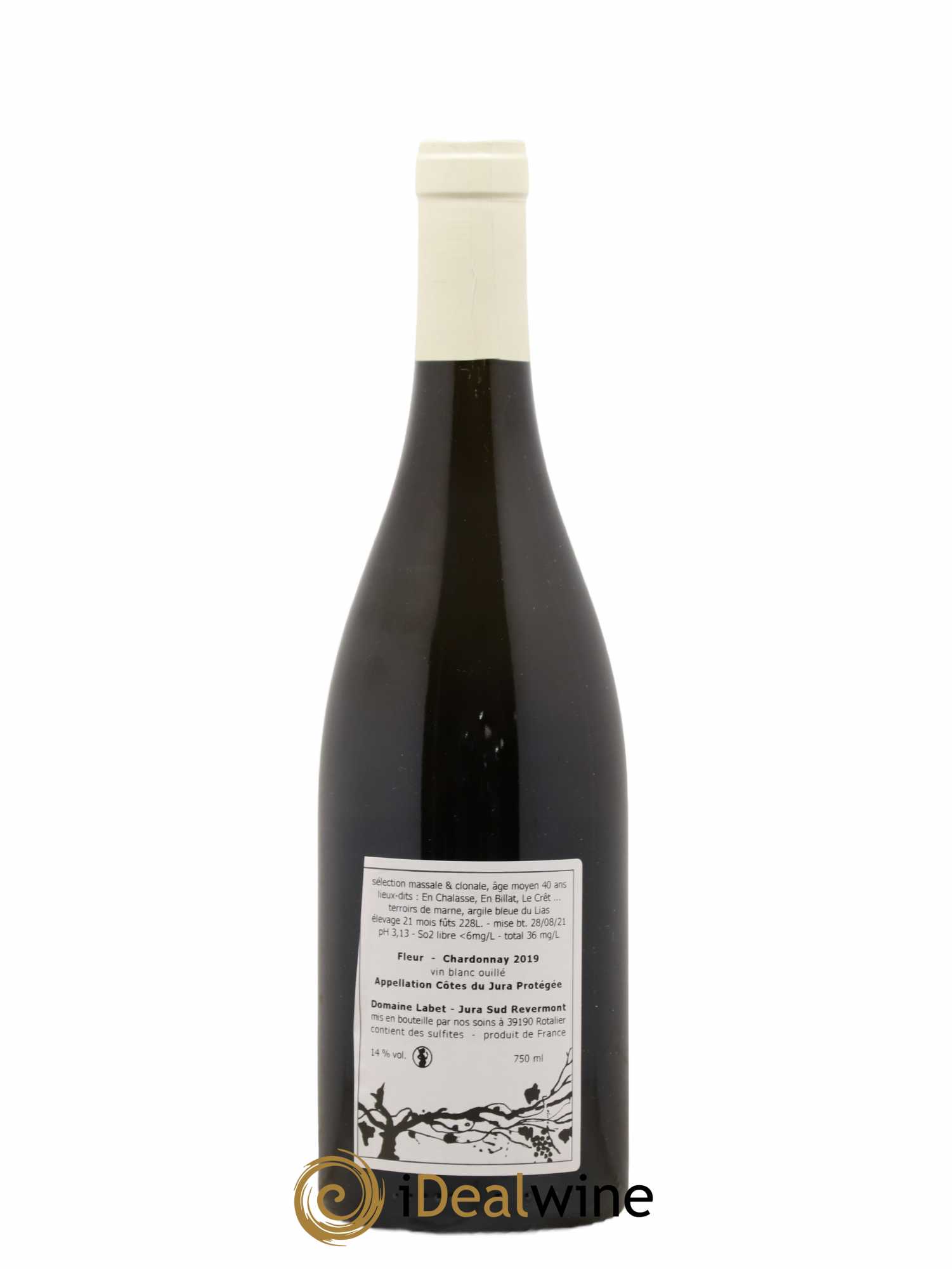 Côtes du Jura Chardonnay Fleur Romain - Julien - Charline Labet 2019 - Lot de 1 bouteille - 1