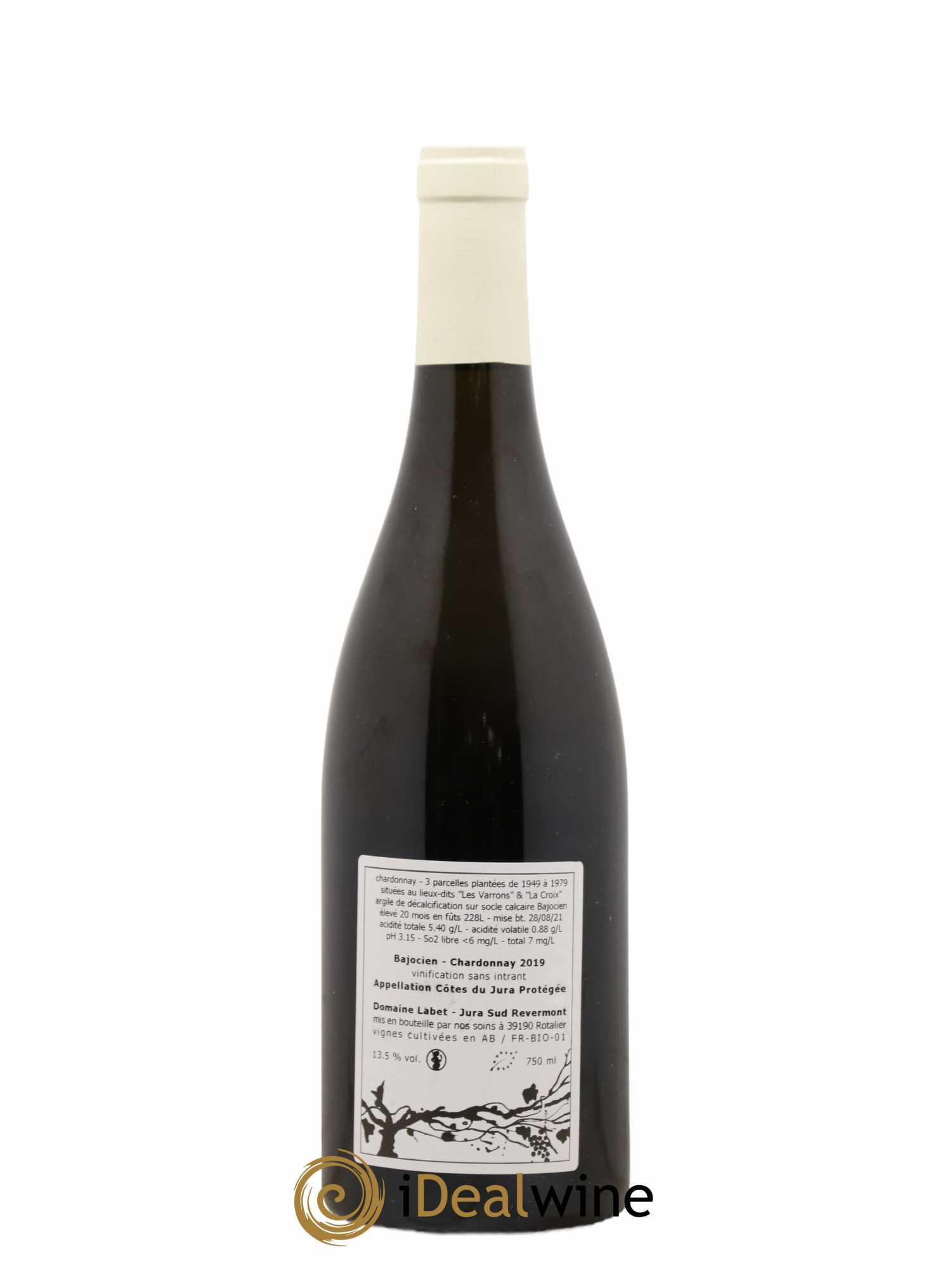 Côtes du Jura Chardonnay Bajocien Romain - Julien - Charline Labet 2019 - Lot de 1 bouteille - 1