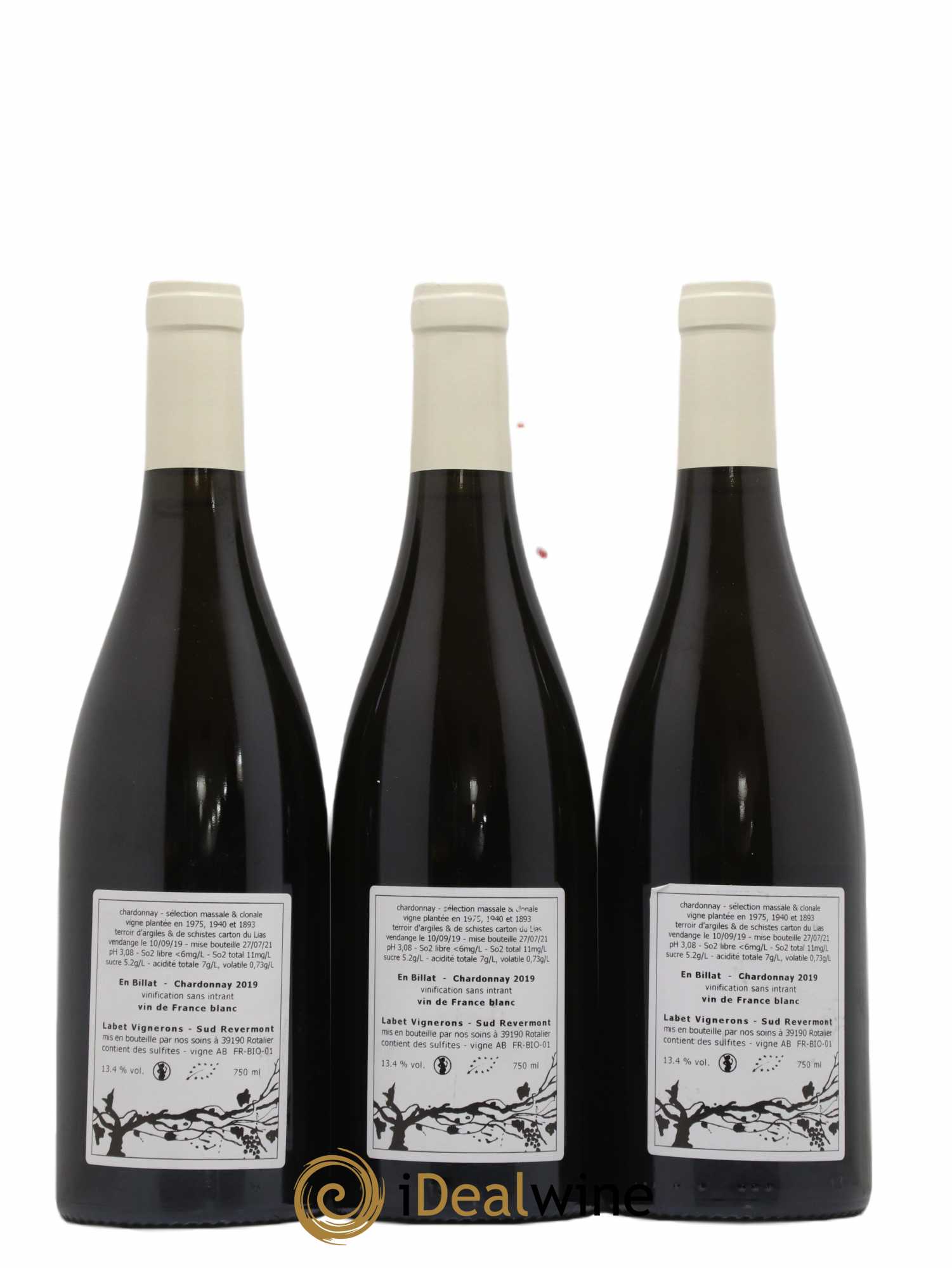 Côtes du Jura Chardonnay En Billat Labet (Domaine) 2019 - Lot de 3 bouteilles - 1