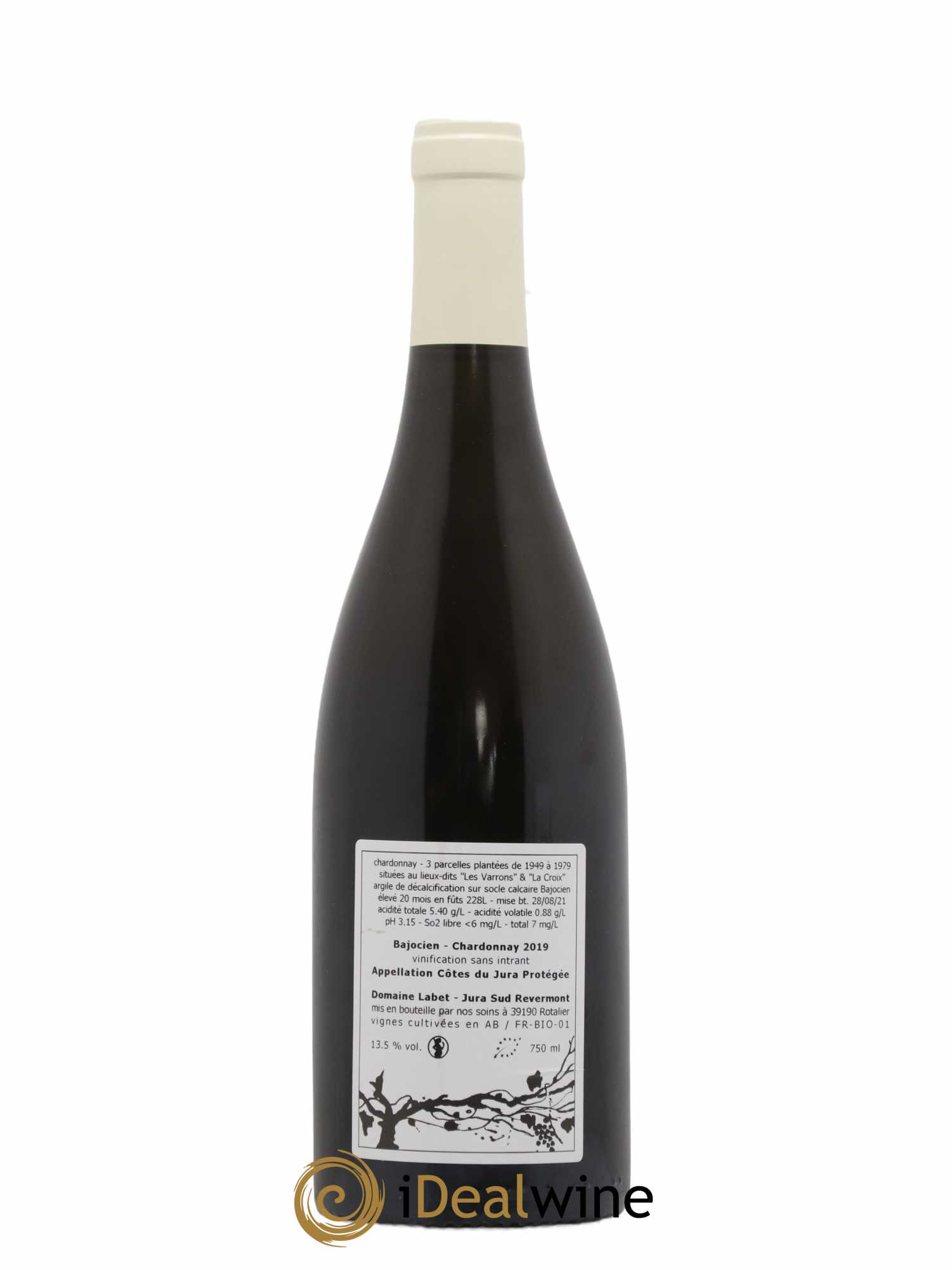 Côtes du Jura Chardonnay Bajocien Romain - Julien - Charline Labet 2019 - Lot de 1 bouteille - 1