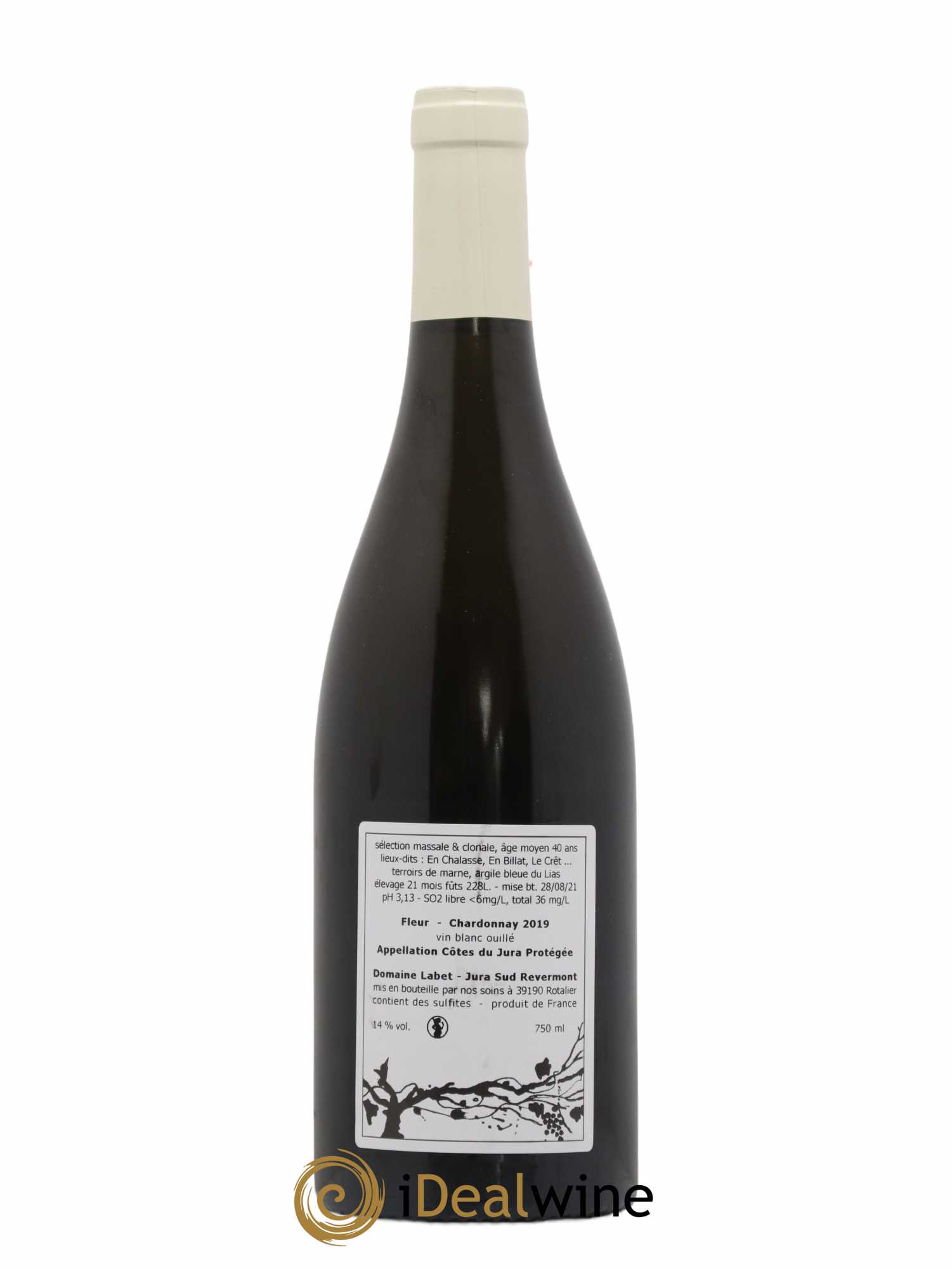 Côtes du Jura Chardonnay Fleur Romain - Julien  - Charline Labet 2019 - Lot de 1 bouteille - 1