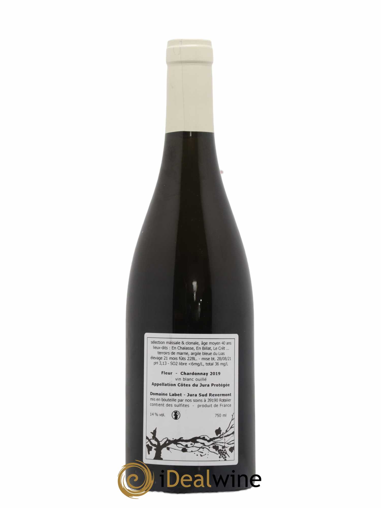Côtes du Jura Chardonnay Fleur Romain - Julien - Charline Labet 2019 - Lot de 1 bouteille - 1