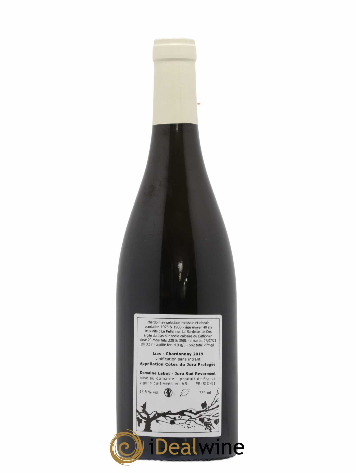 Côtes du Jura Chardonnay Lias Romain - Julien - Charline Labet 2019 - Lot de 1 bouteille - 1