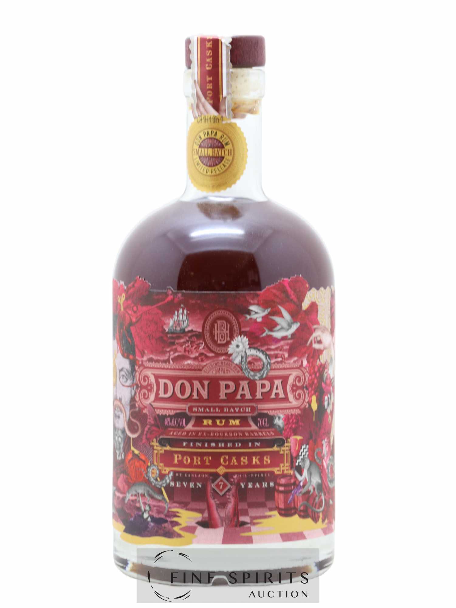 Don Papa 7 years Of. Port Cask Finish Small Batch - Lot de 1 bouteille - 0