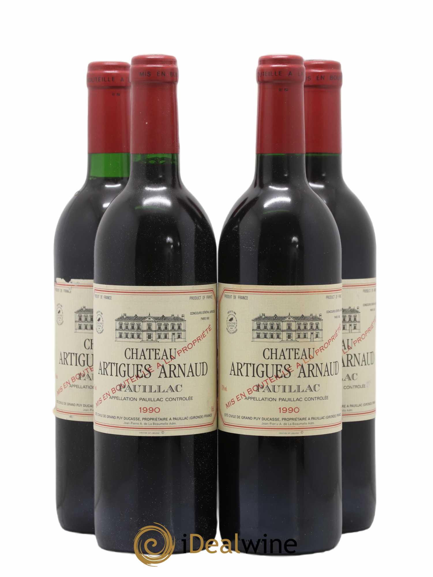 Pauillac Artigues Arnaud 1990 - Posten von 4 Flaschen - 0
